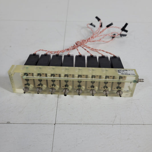 Burkert 625066 UC8MM 8 Station NC Solenoid Valve Manifold 24VDC 3W Burk 178129