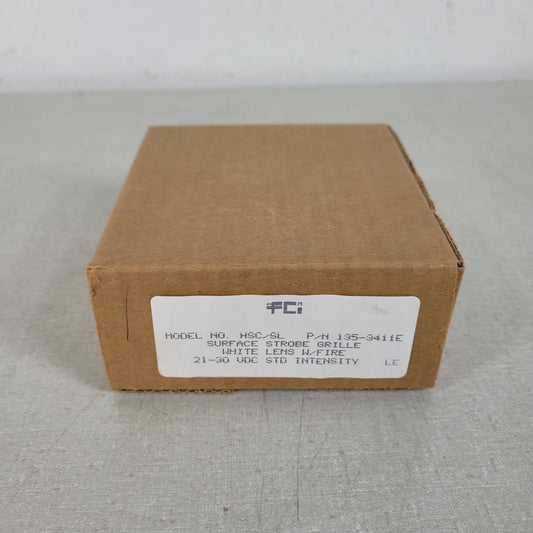 FCI Gamewell HSC/HL 135-3411E Fire Alarm Surface Strobe Grille White 21-30VDC