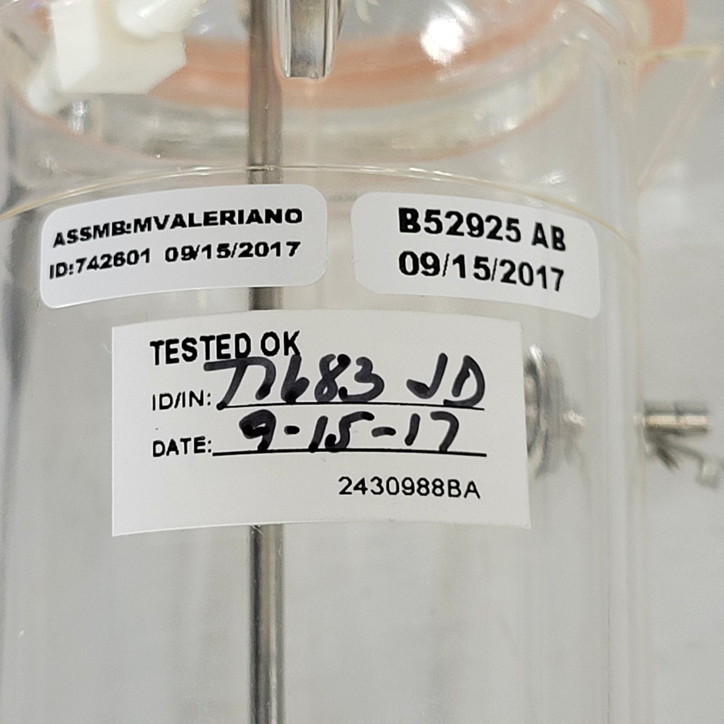 Beckman Coulter B66853 866853 FRU, DXH CBC Waste Chamber, BON Revision AB