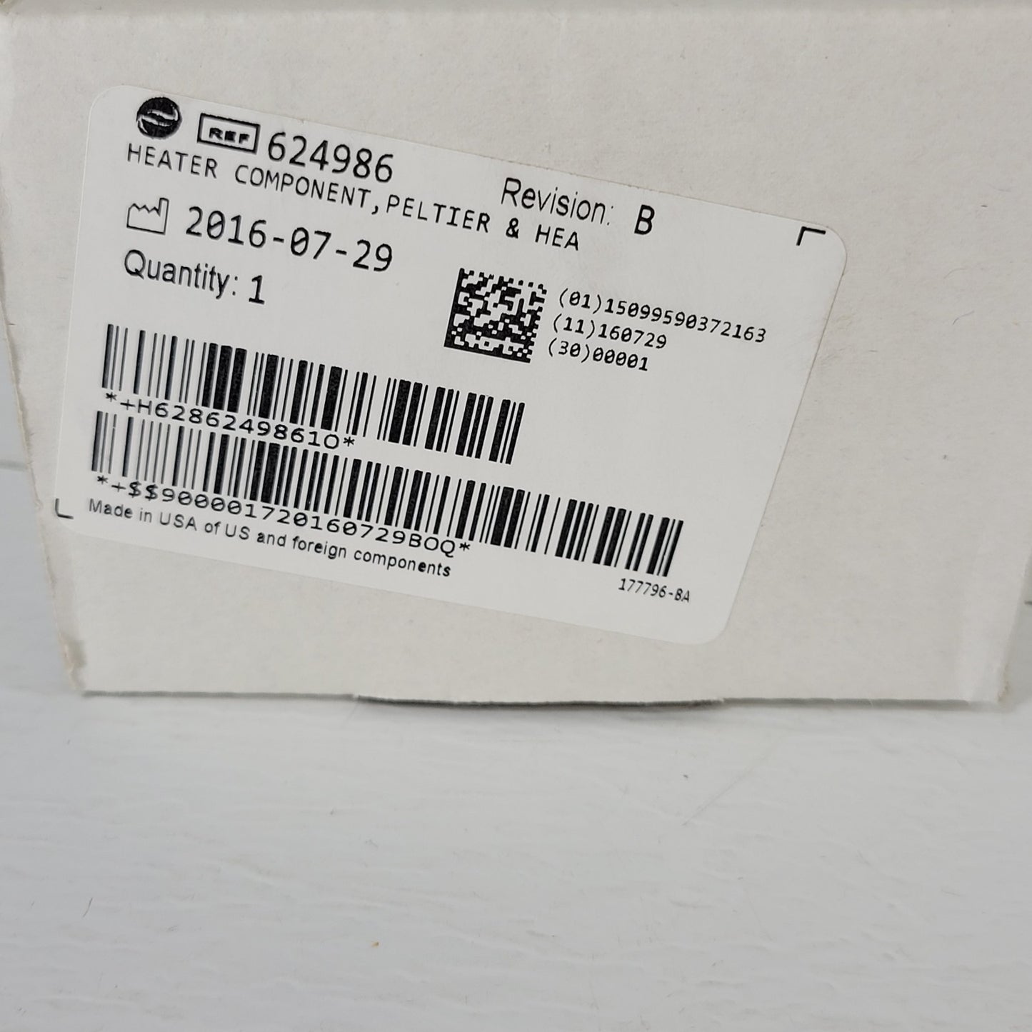 Beckman Coulter 624986 Revision B Heater L, Peltier & HEA DA-031-12-02-00-BC