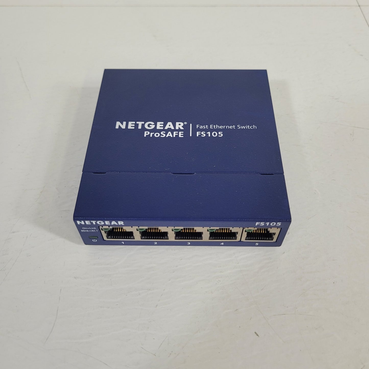 Tested Working Netgear FS105 Prosafe 5 Port Unmanaged Ethernet Switch 12V 0.5A