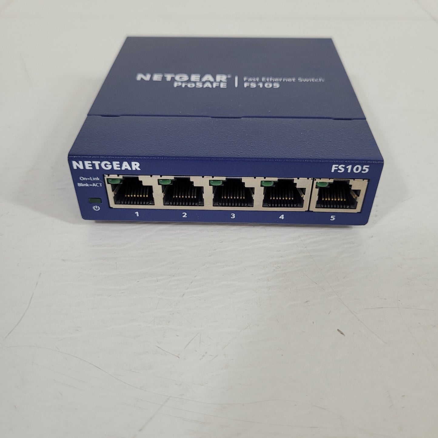 Tested Working Netgear FS105 Prosafe 5 Port Unmanaged Ethernet Switch 12V 0.5A