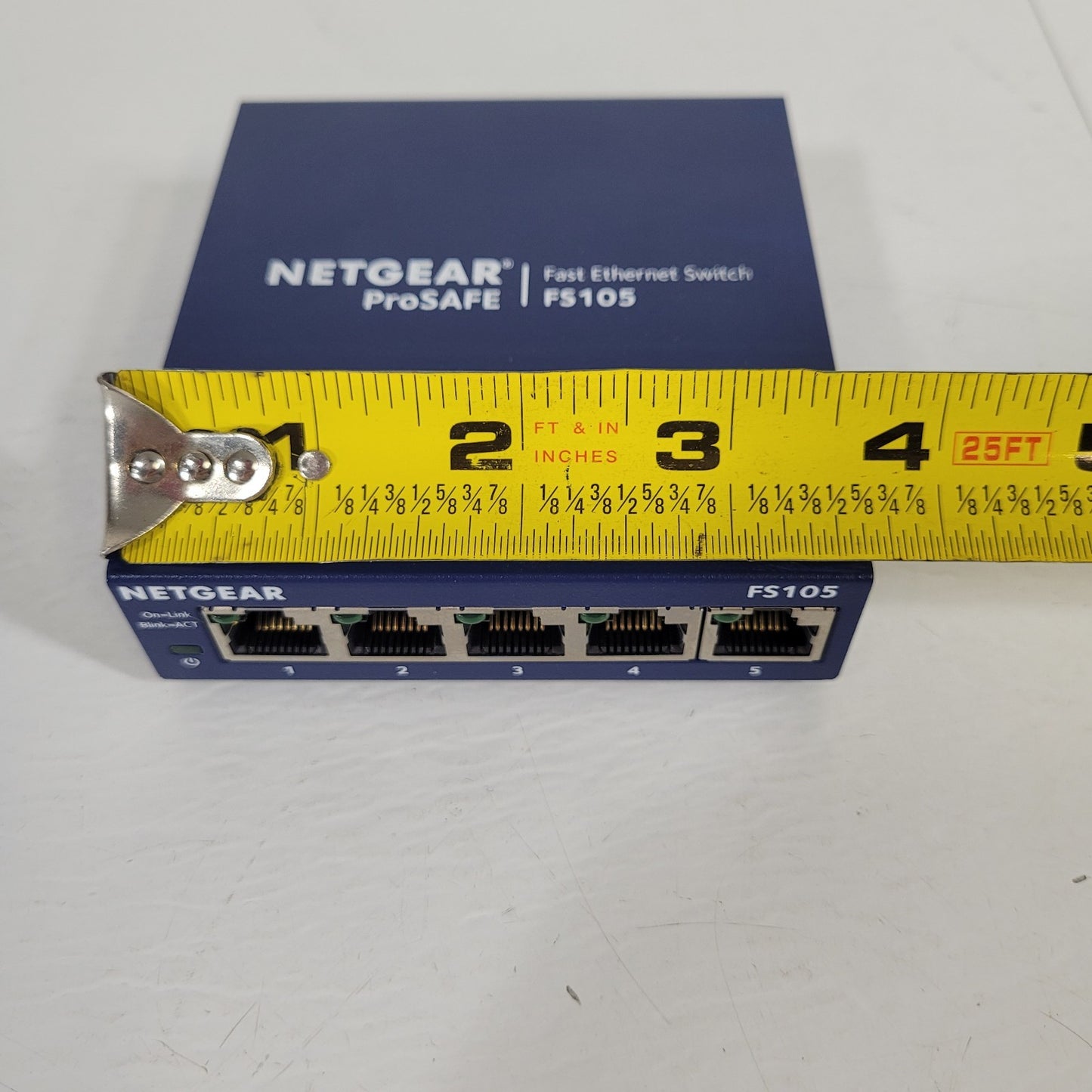Tested Working Netgear FS105 Prosafe 5 Port Unmanaged Ethernet Switch 12V 0.5A