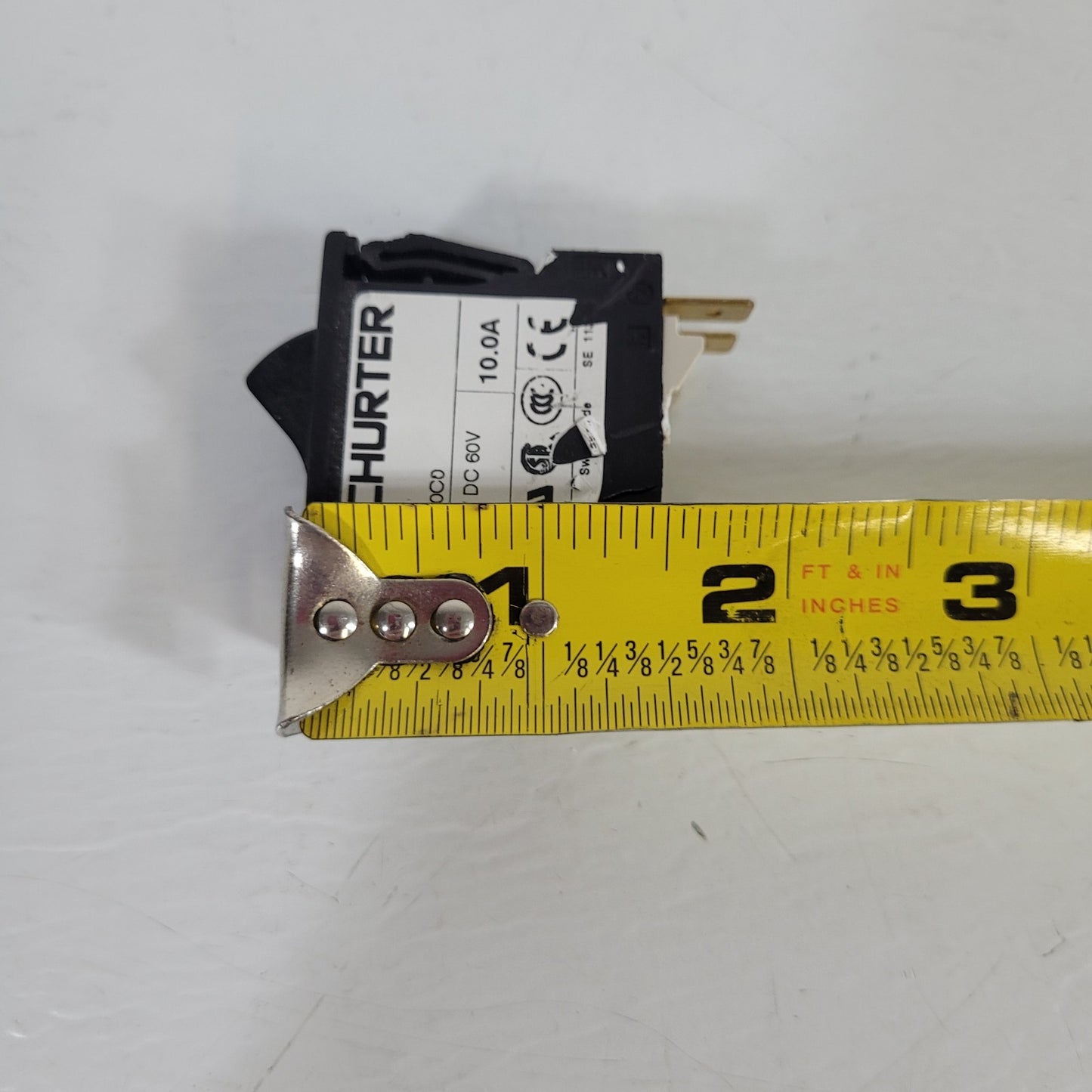 Schurter TA45-ABDBL100C0 Breaker Power Switch 10A 240VAC Panel Mount Snap-In