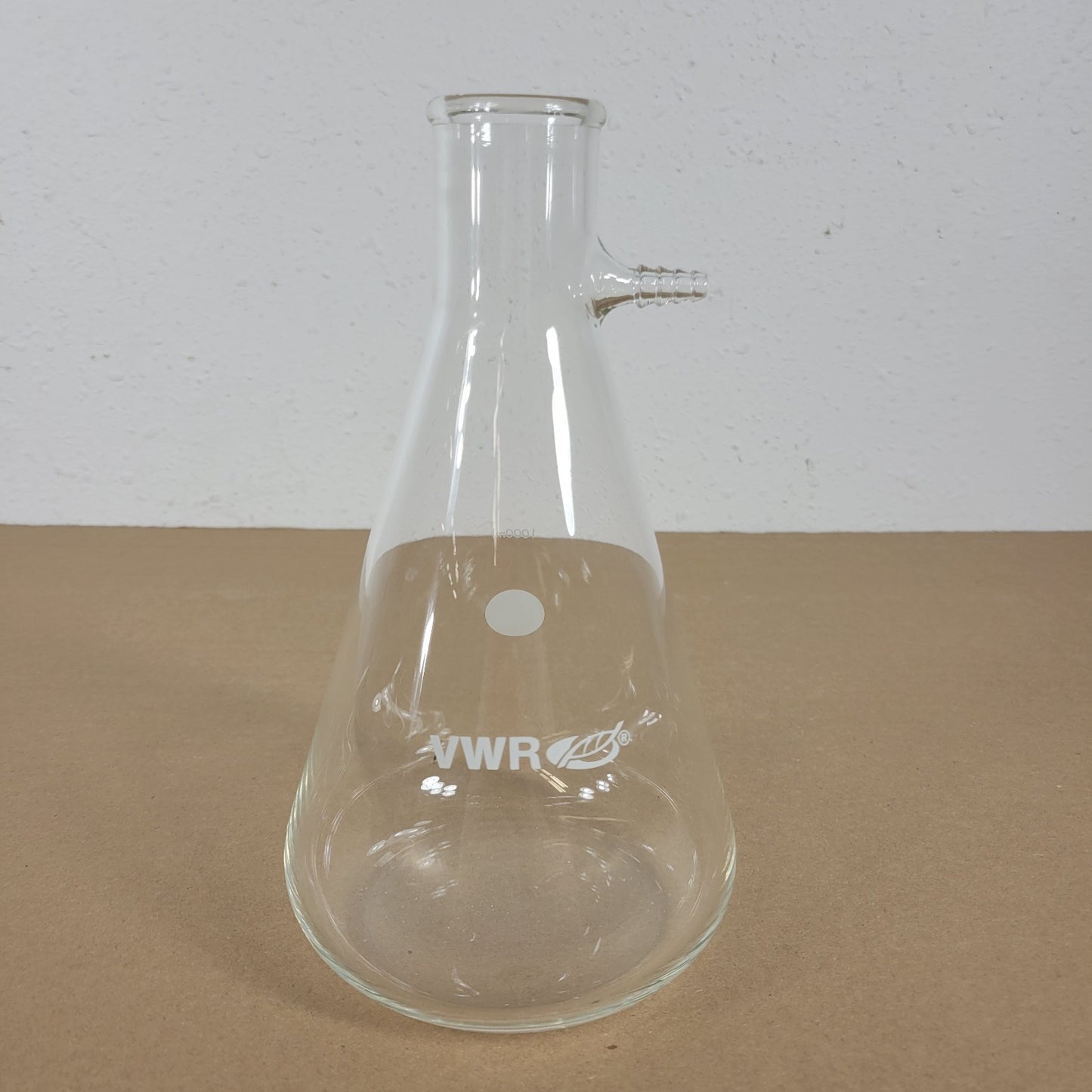 VWR 1000mL 1L Borosilicate Glass Filtering Flask w/ Sidearm Hose Connection