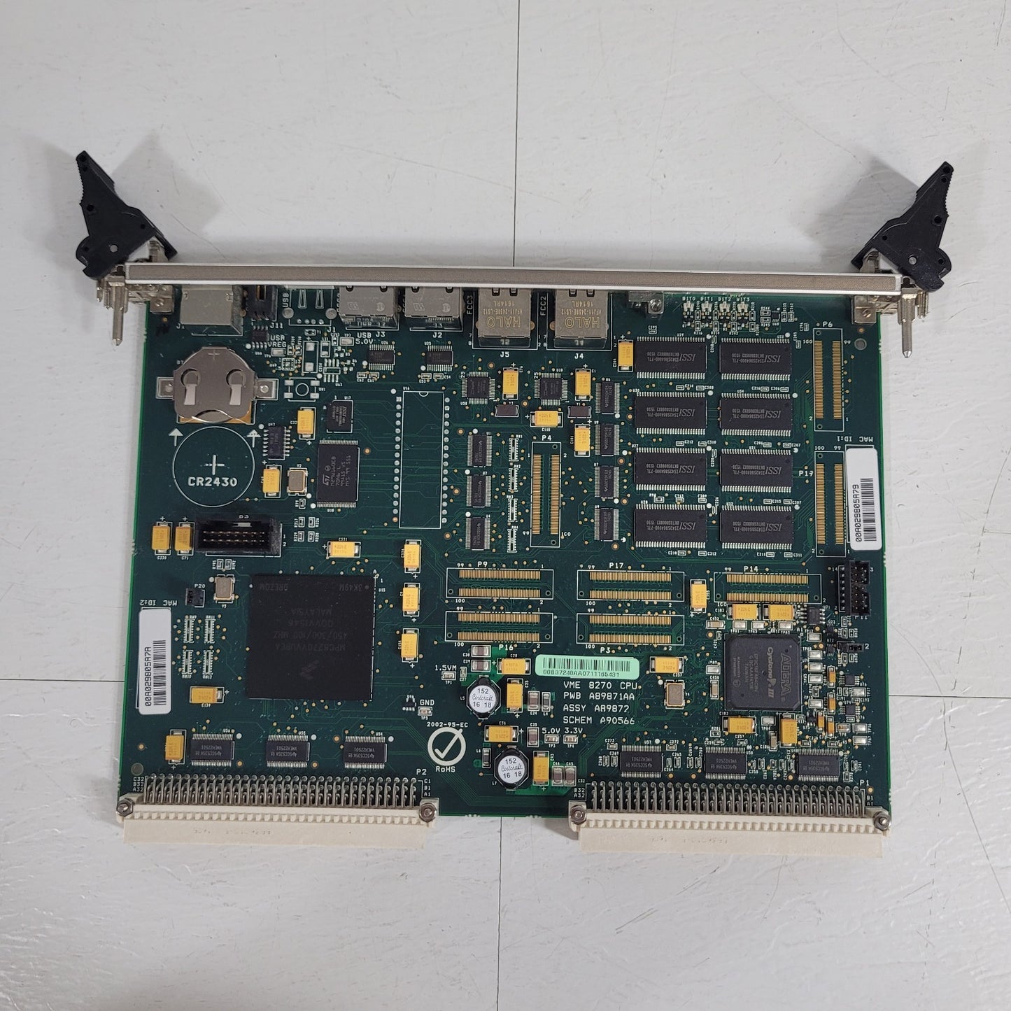 Beckman Coulter 176455 Unicel VME Single Board SBC Plane 5 Slot Chassis w/ Cards
