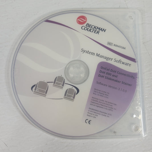 Beckman Coulter B80455AA UniCel DxH 800 and DxH Slidemaker Stainer Disk 3.1.0.0