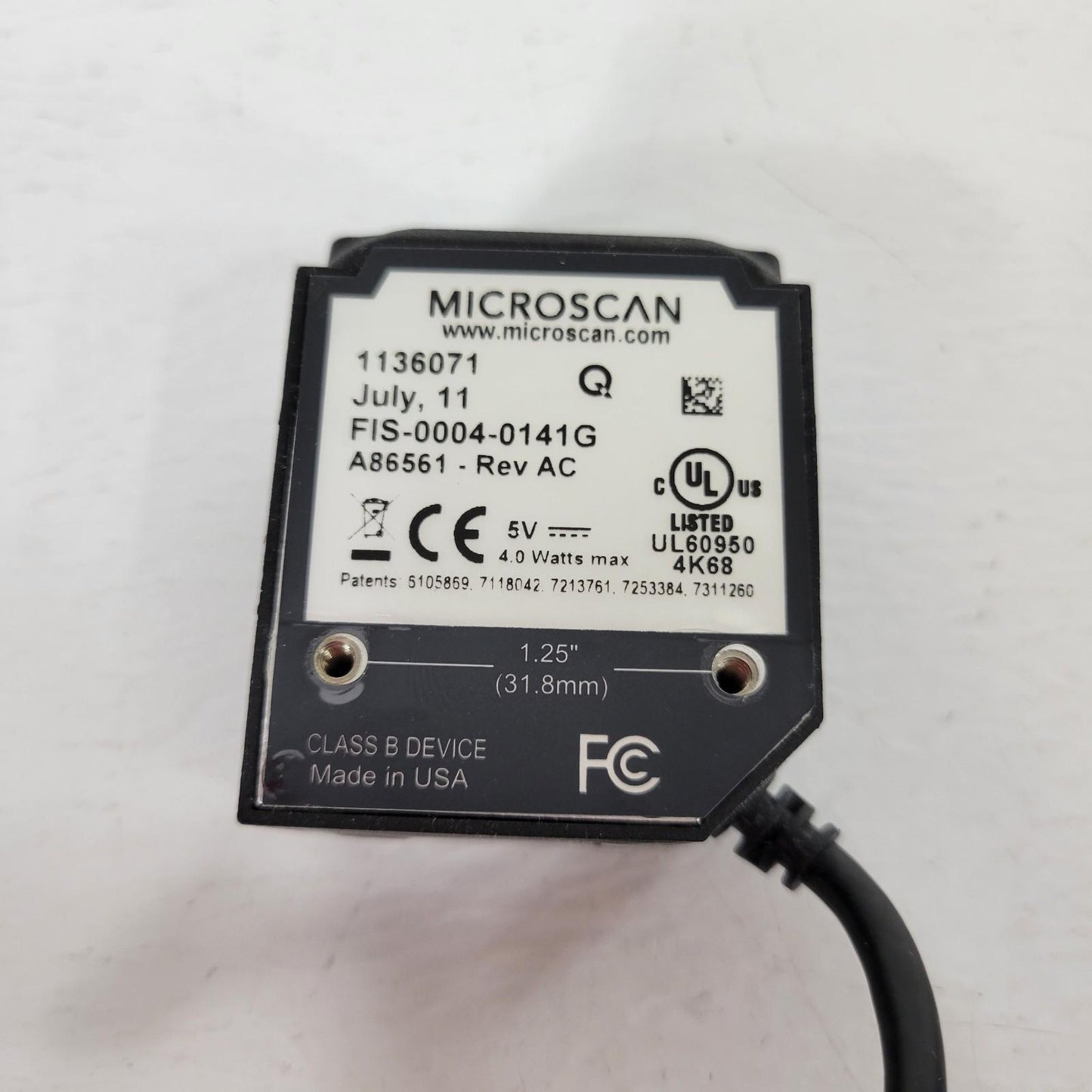Microscan MS-4 Imager Rev AC FIS-0004-0141G 5 Pin Connector Read Status 5V 4W