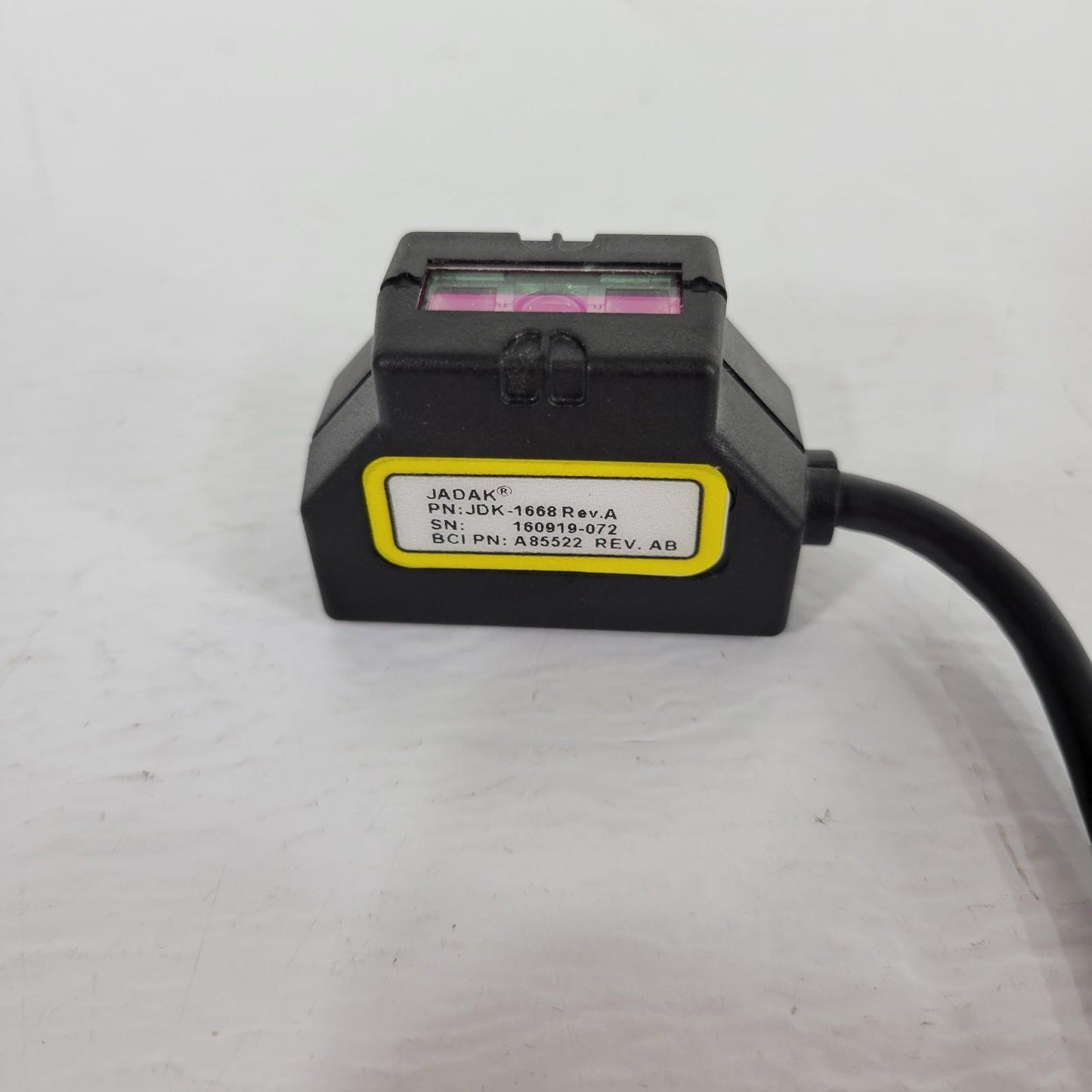 JADAK Technologies JDK-1668 Rev A Fixed Barcode Scanner A85522 4 Pin Connector