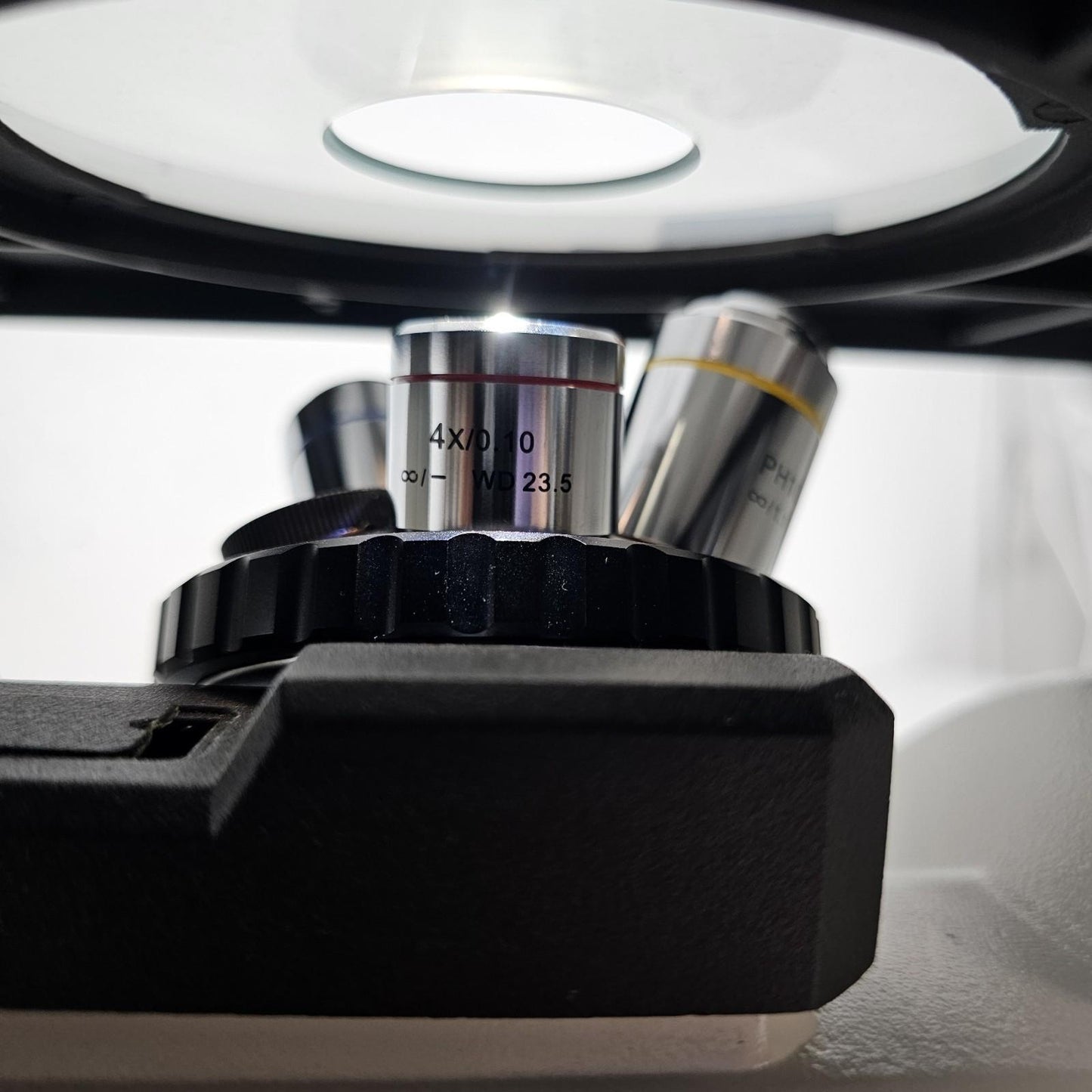 TESTED- VWR 89404-462 Trinocular Inverted Phase Contrast Microscope w Objectives
