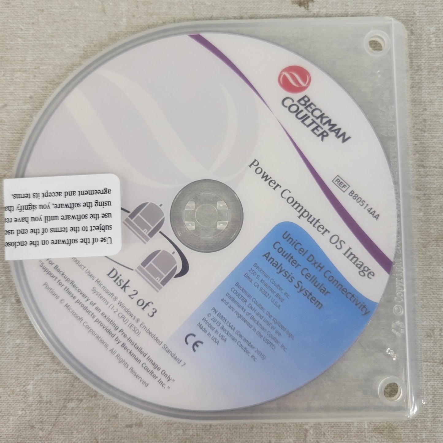 Beckman Coulter UniCel DxH Connectivity Coulter Cellular Analysis Disks 1,2,3