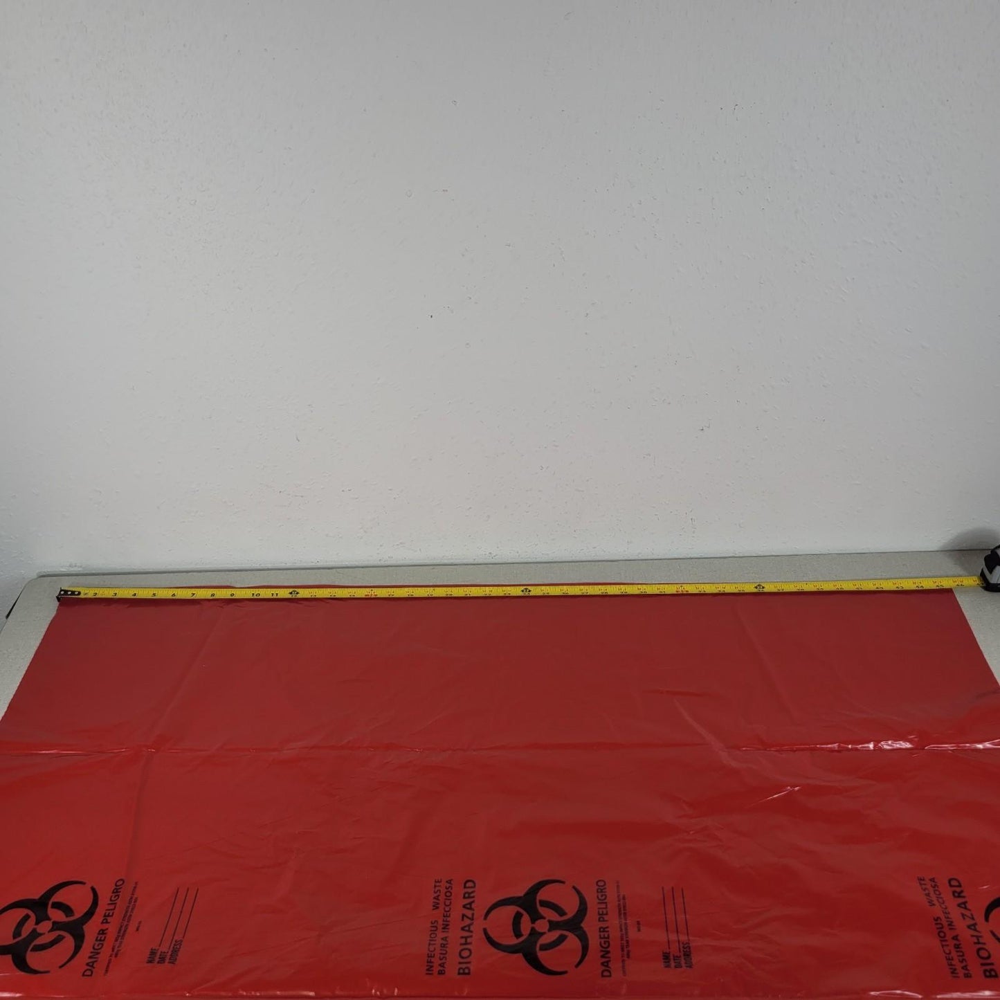 *Lot of Approximately 200* Uline S-12986R Red Biohazard Liners 40x46" 40-45GAL