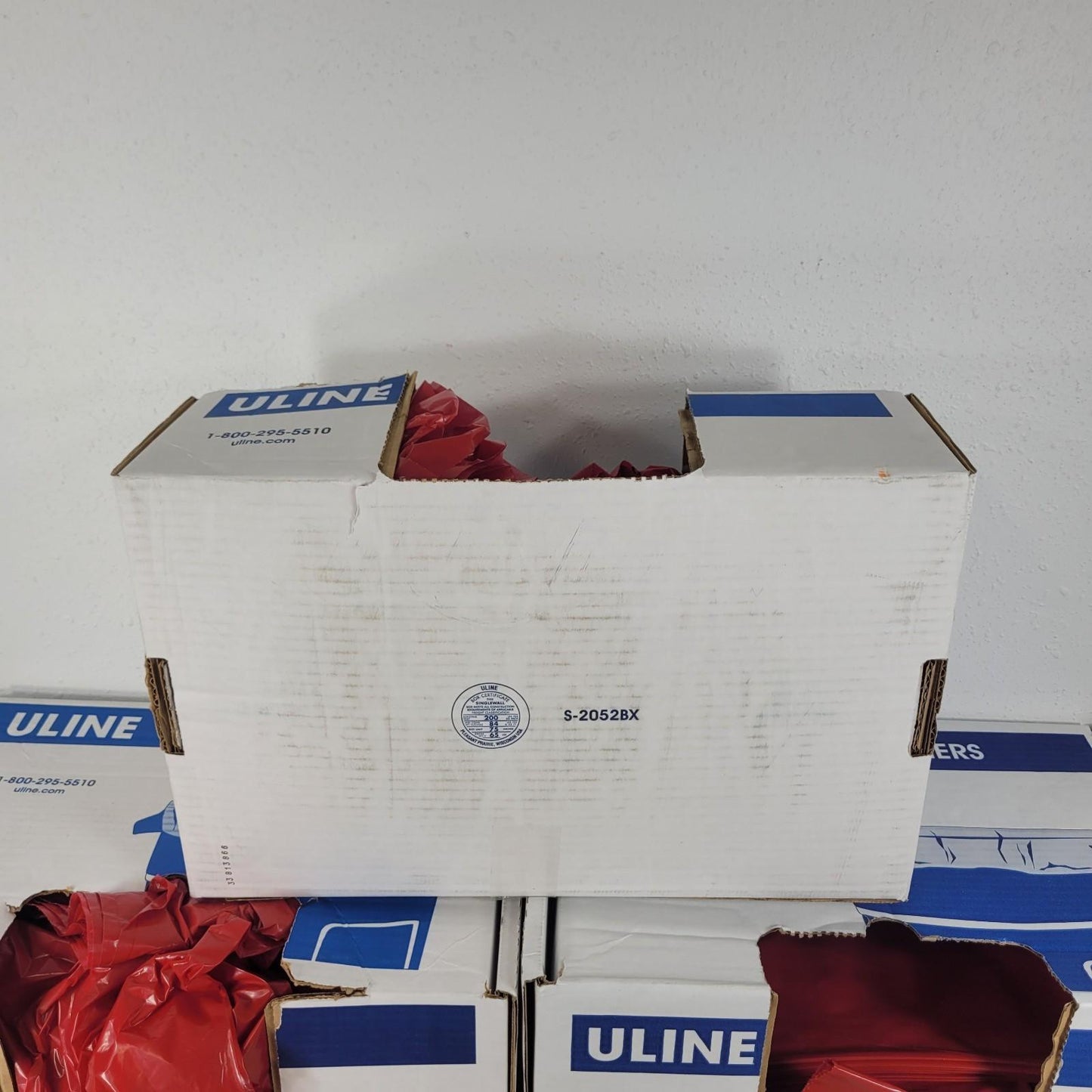 *Lot of Approximately 200* Uline S-12986R Red Biohazard Liners 40x46" 40-45GAL