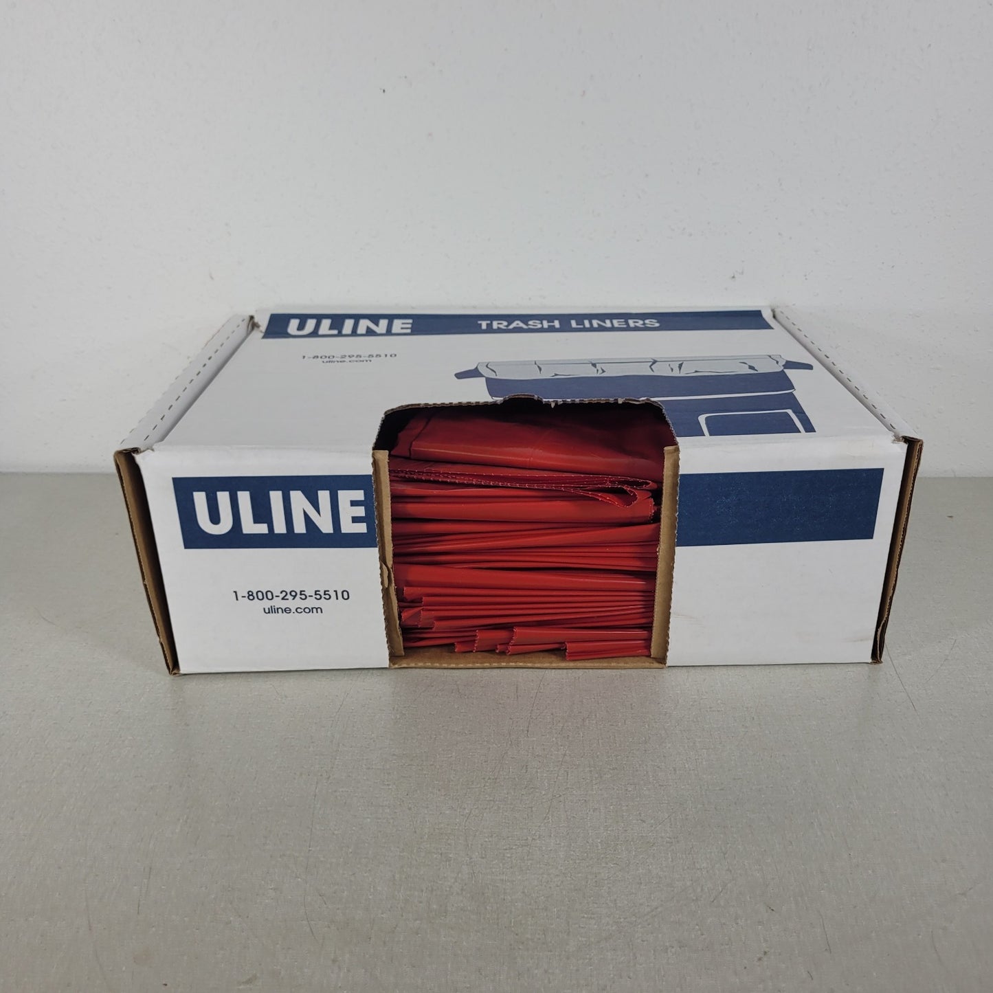 *Lot of Approximately 75* Uline S-17202 Red Biohazard Liners 40x46" 40-45GAL