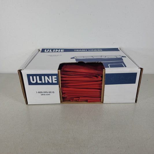 *Lot of Approximately 75* Uline S-17202 Red Biohazard Liners 40x46" 40-45GAL
