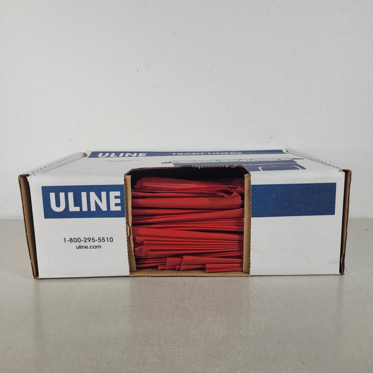 *Lot of Approximately 75* Uline S-17202 Red Biohazard Liners 40x46" 40-45GAL