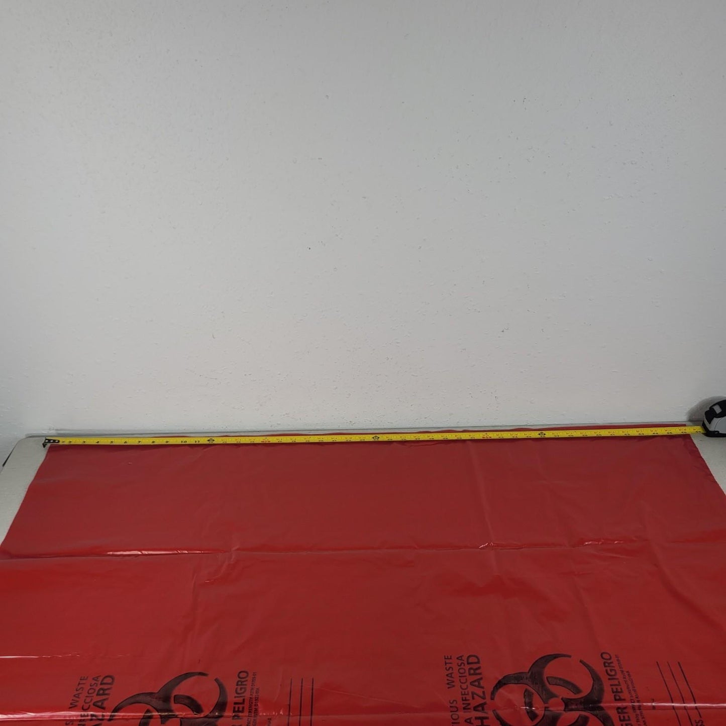 *Lot of Approximately 75* Uline S-17202 Red Biohazard Liners 40x46" 40-45GAL
