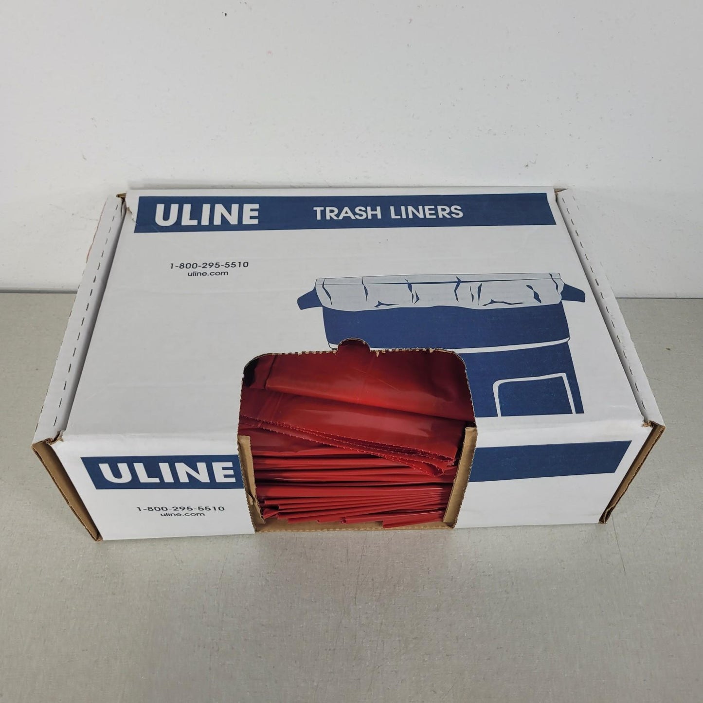 *Lot of Approximately 75* Uline S-17202 Red Biohazard Liners 40x46" 40-45GAL
