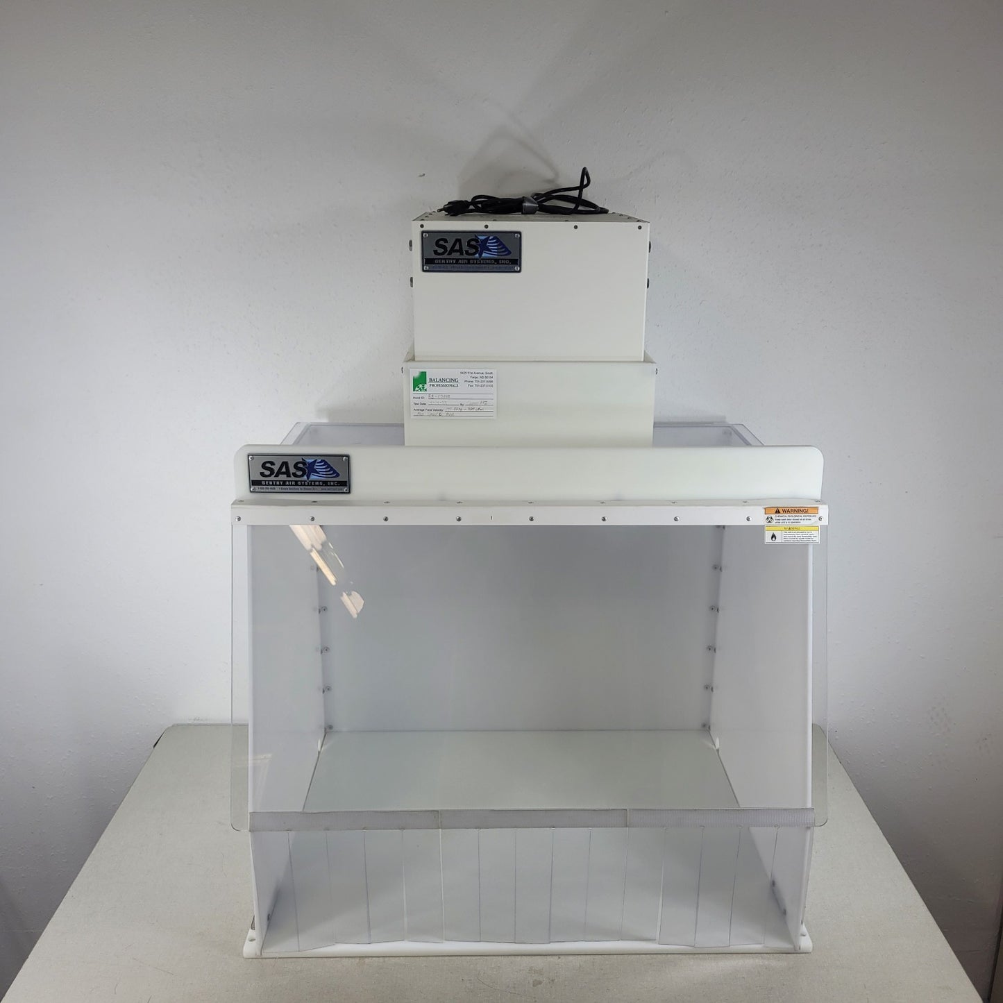 Sentry Air Systems SAS 30" PCR Workstation Portable Clean Room Box ISO Class 100