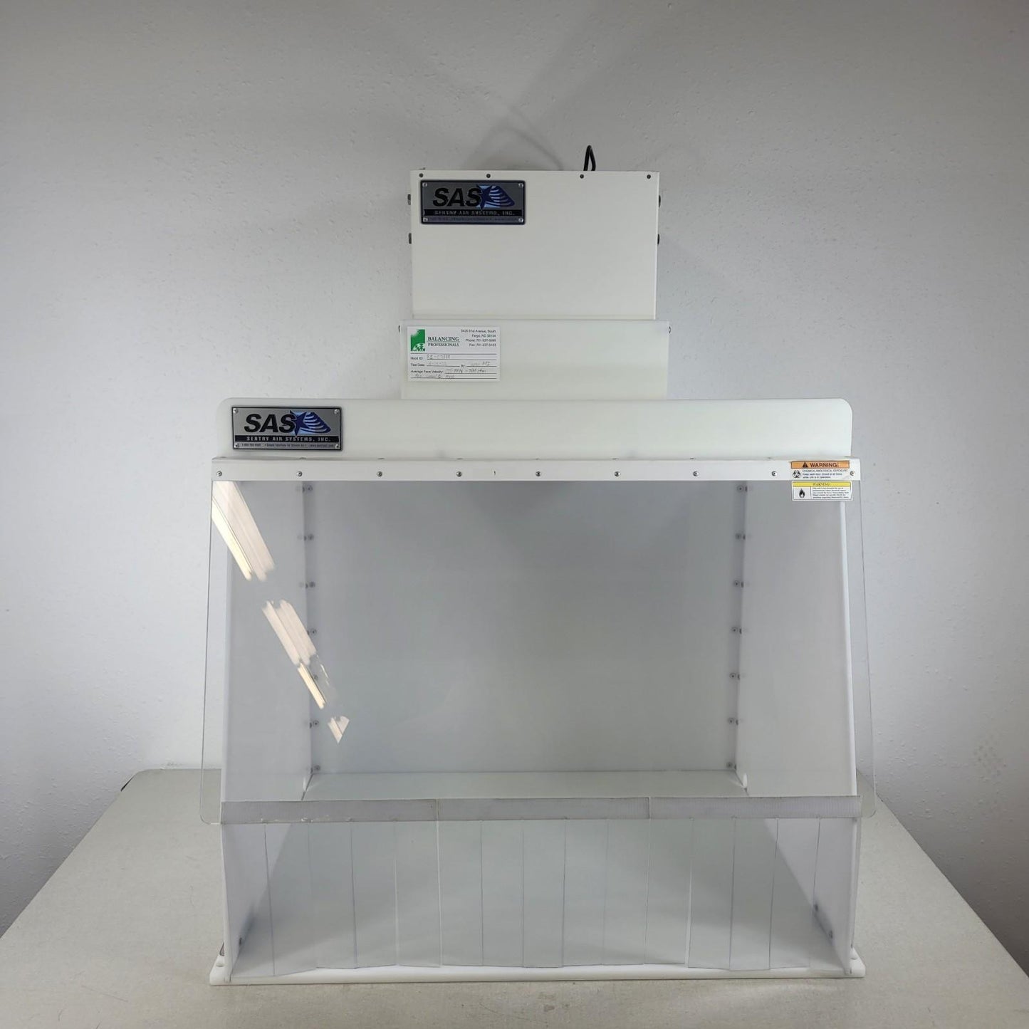 Sentry Air Systems SAS 30" PCR Workstation Portable Clean Room Box ISO Class 100