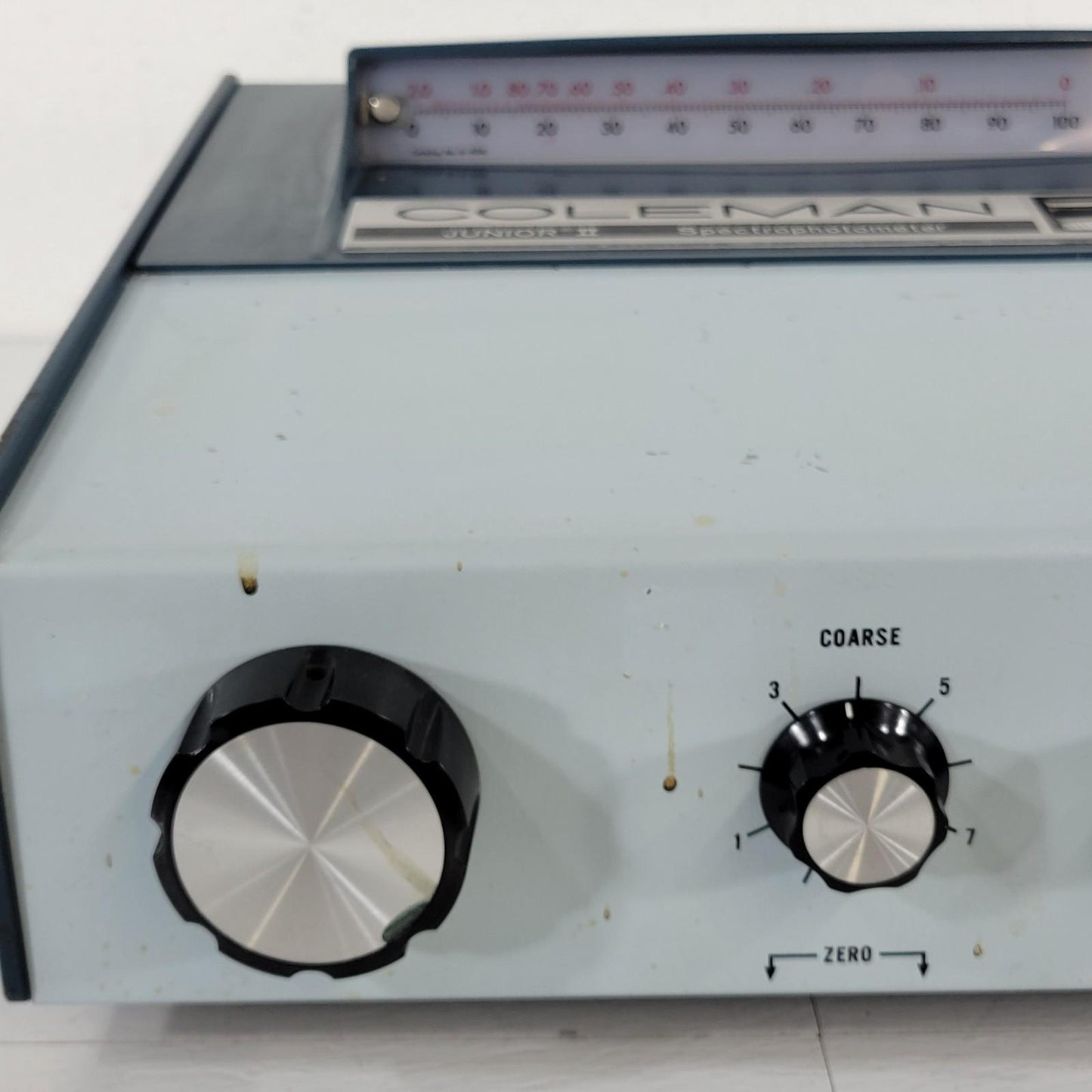 TESTED Coleman 6/20 Junior II Optical Spectrophotometer Spectrometer Cuvette