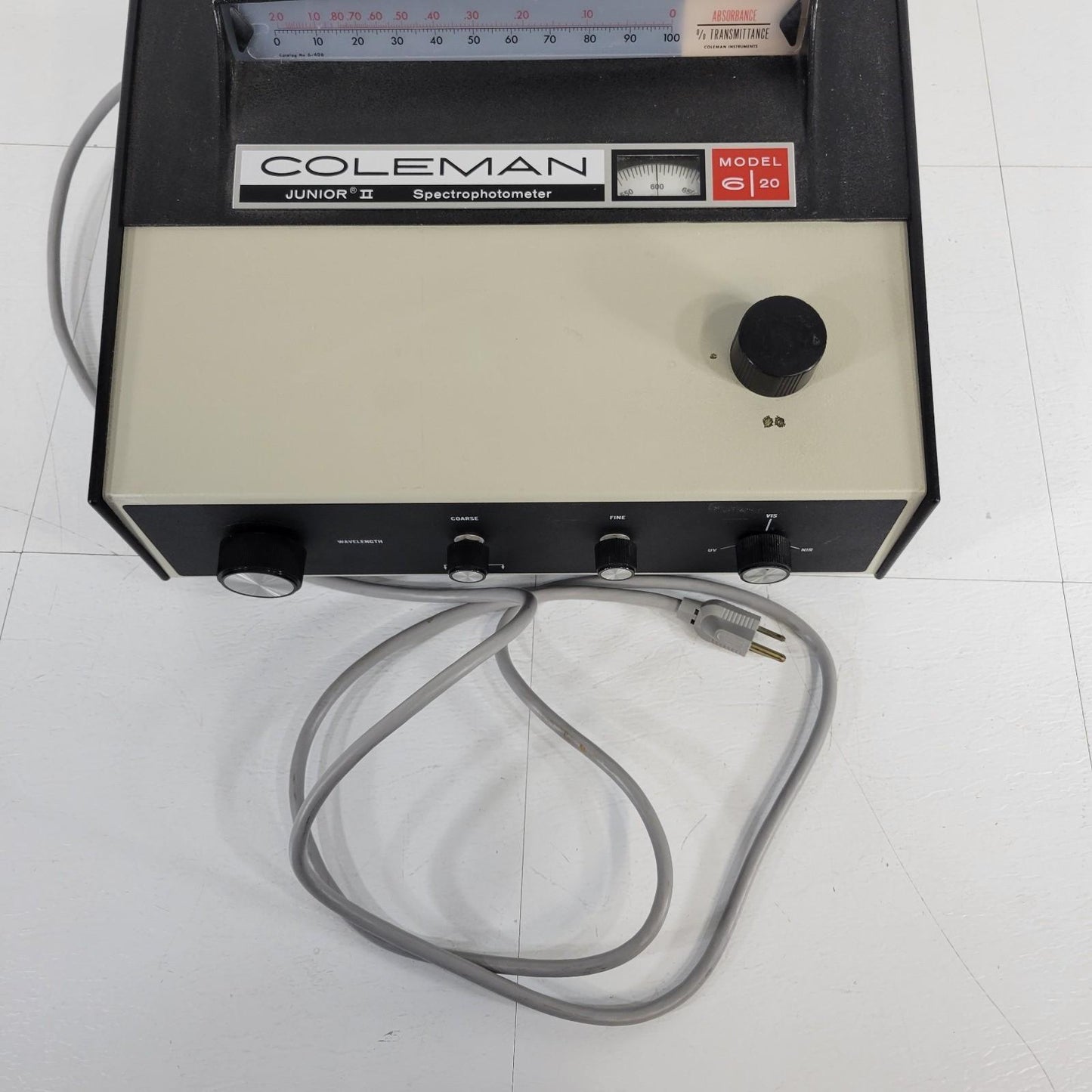 TESTED Coleman 6/20 Junior II Optical Spectrophotometer Colorimetry Spectrometer