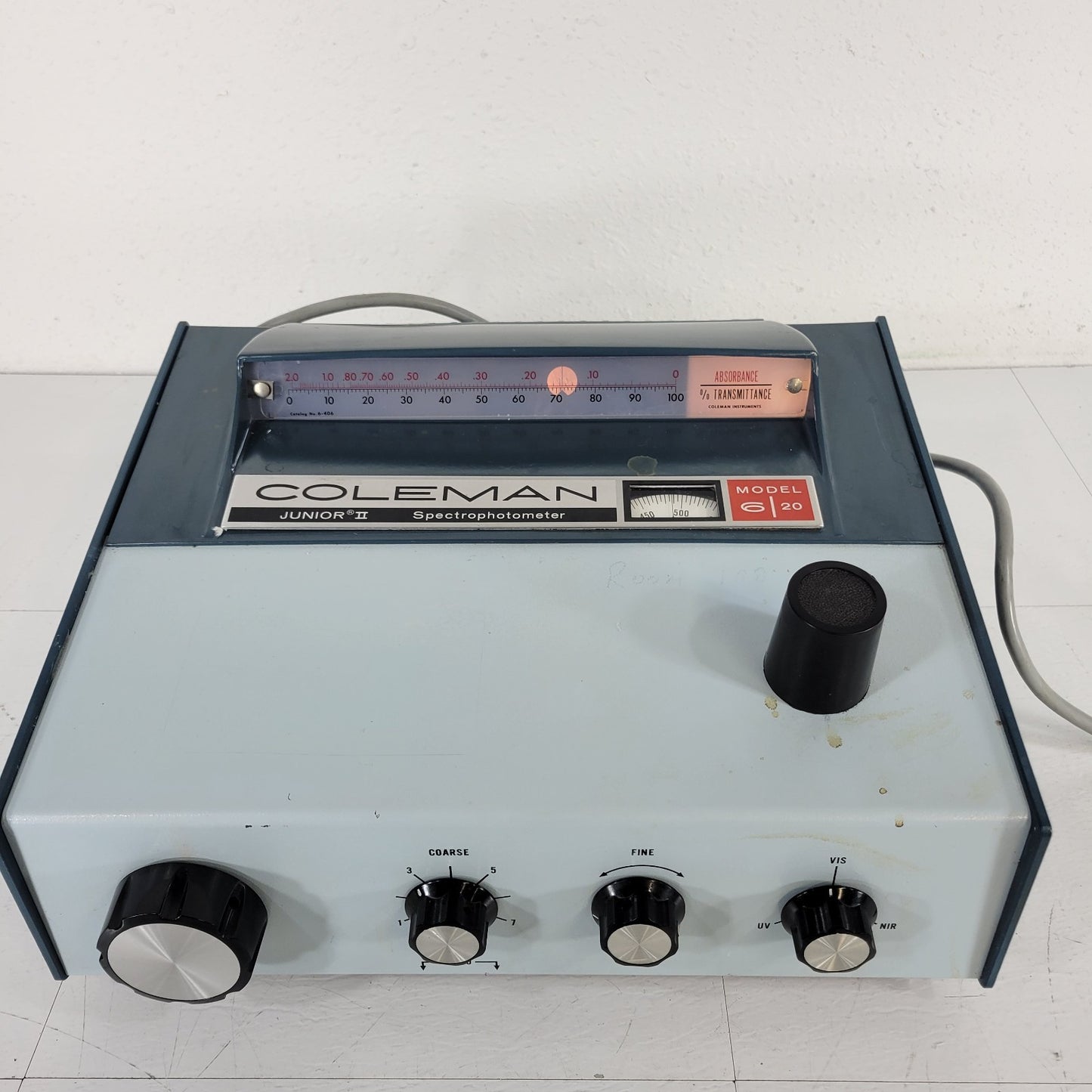 TESTED Coleman 6/20 Junior II Optical Spectrophotometer Colorimetry Cuvette