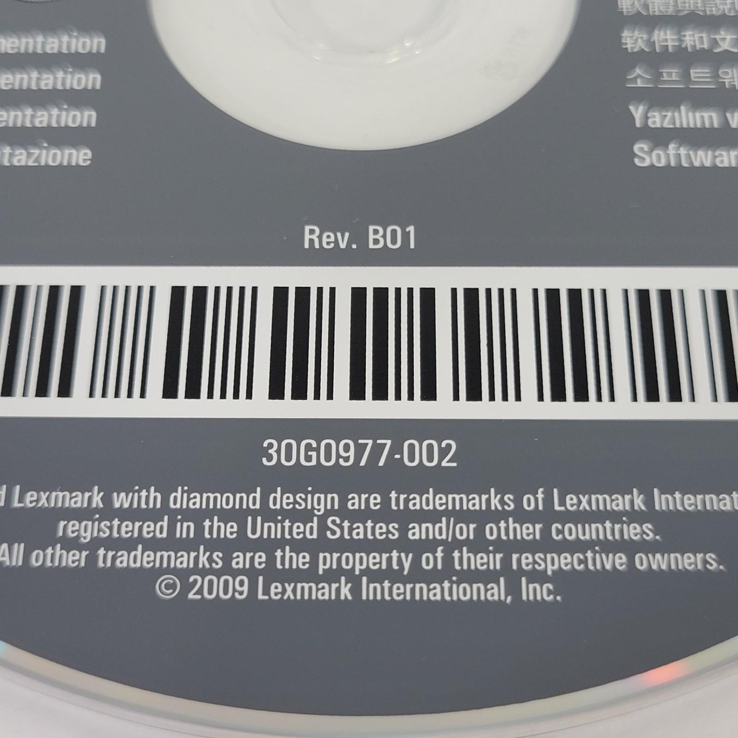 Lexmark 30G0977-002 T65x Software and Documentation Rev. B01 CD Driver Disk