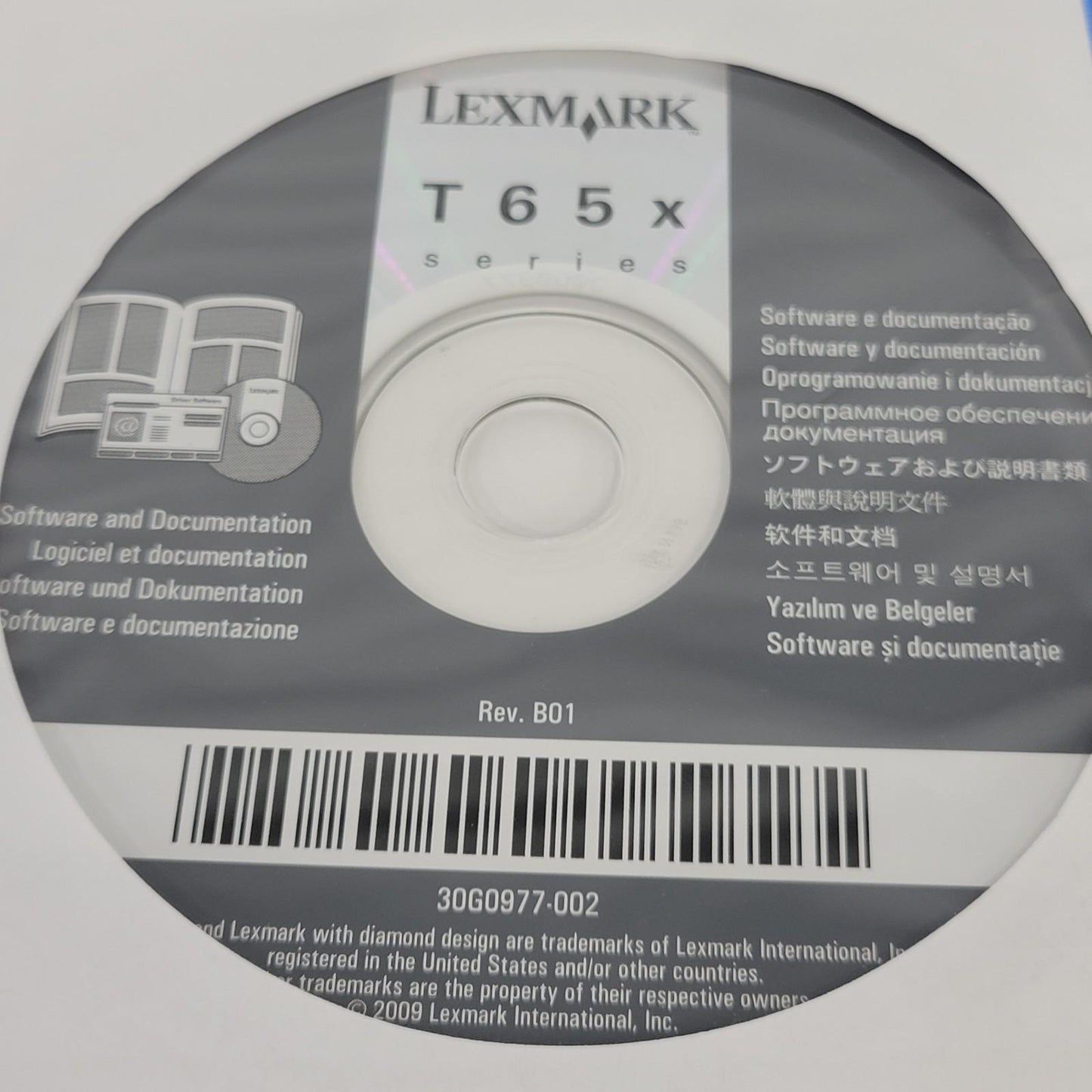 Lexmark 30G0977-002 T65x Software and Documentation Rev. B01 CD Driver Disk