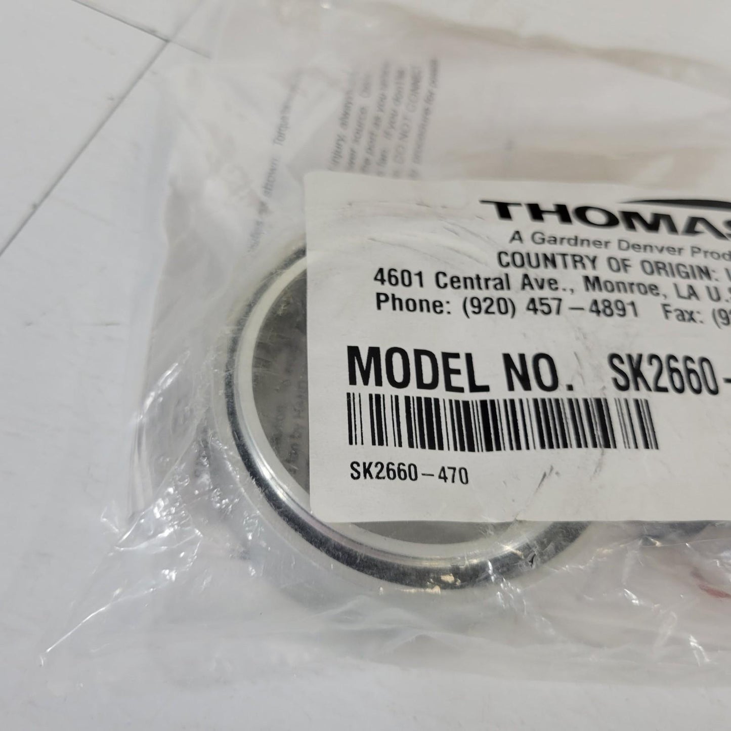 Thomas SK2660-470 Pressure/Vacuum Pump Rework Kit For 2660ZC26/44-470 Pump