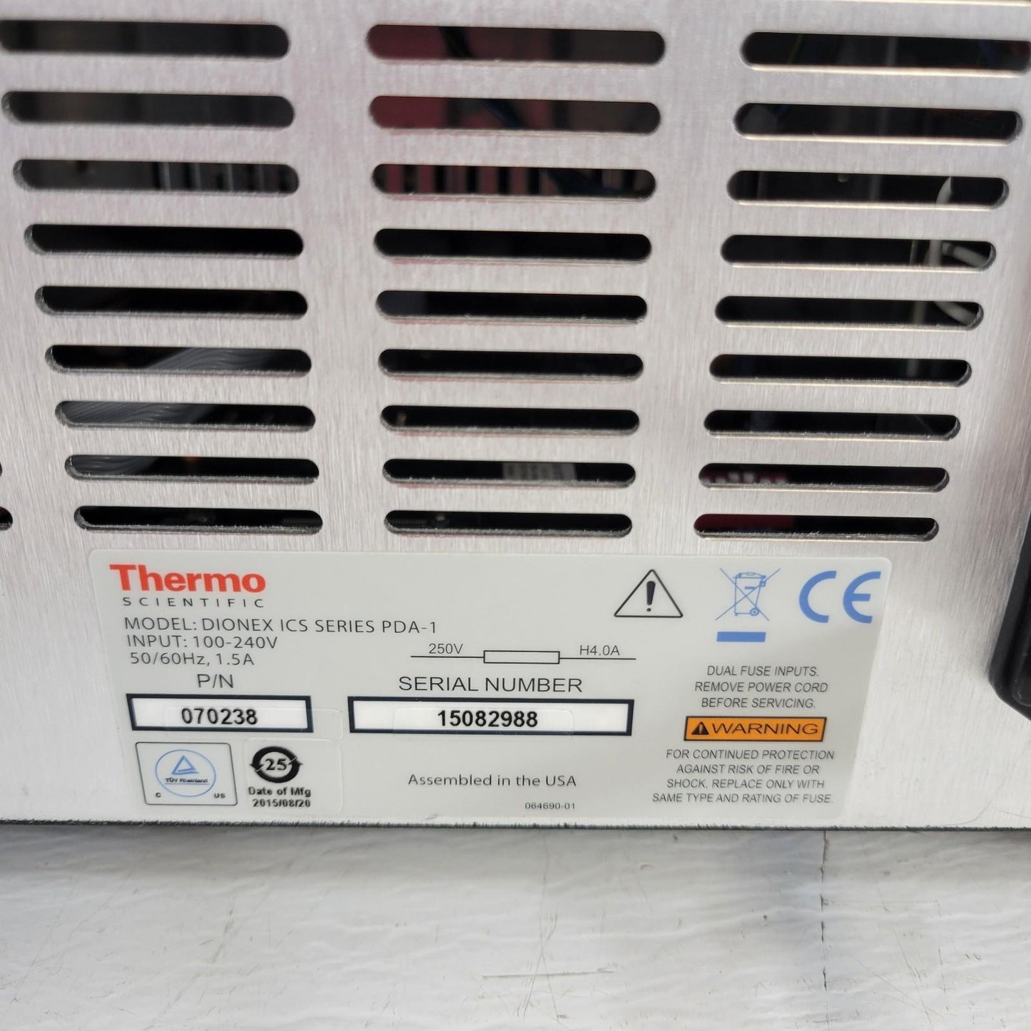 Thermo Dionex ICS PDA-1 Photodiode Array Detector PDA Chromatography 070238