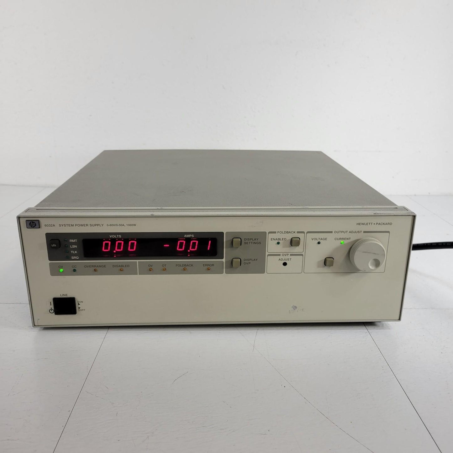 Hewlett Packard HP 6032A System DC Power Supply 0-60V/0-50A 1000W Adjustable