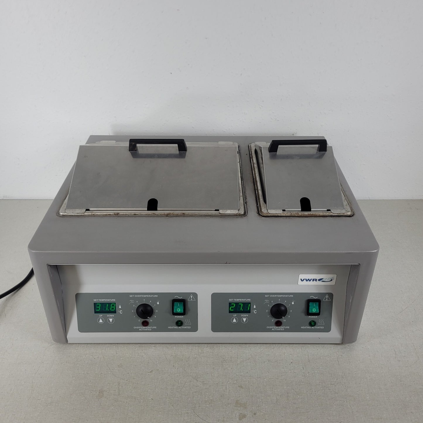 TESTED- VWR Shel Lab 1255 Dual Chamber Laboratory Digital Water Bath 9020932