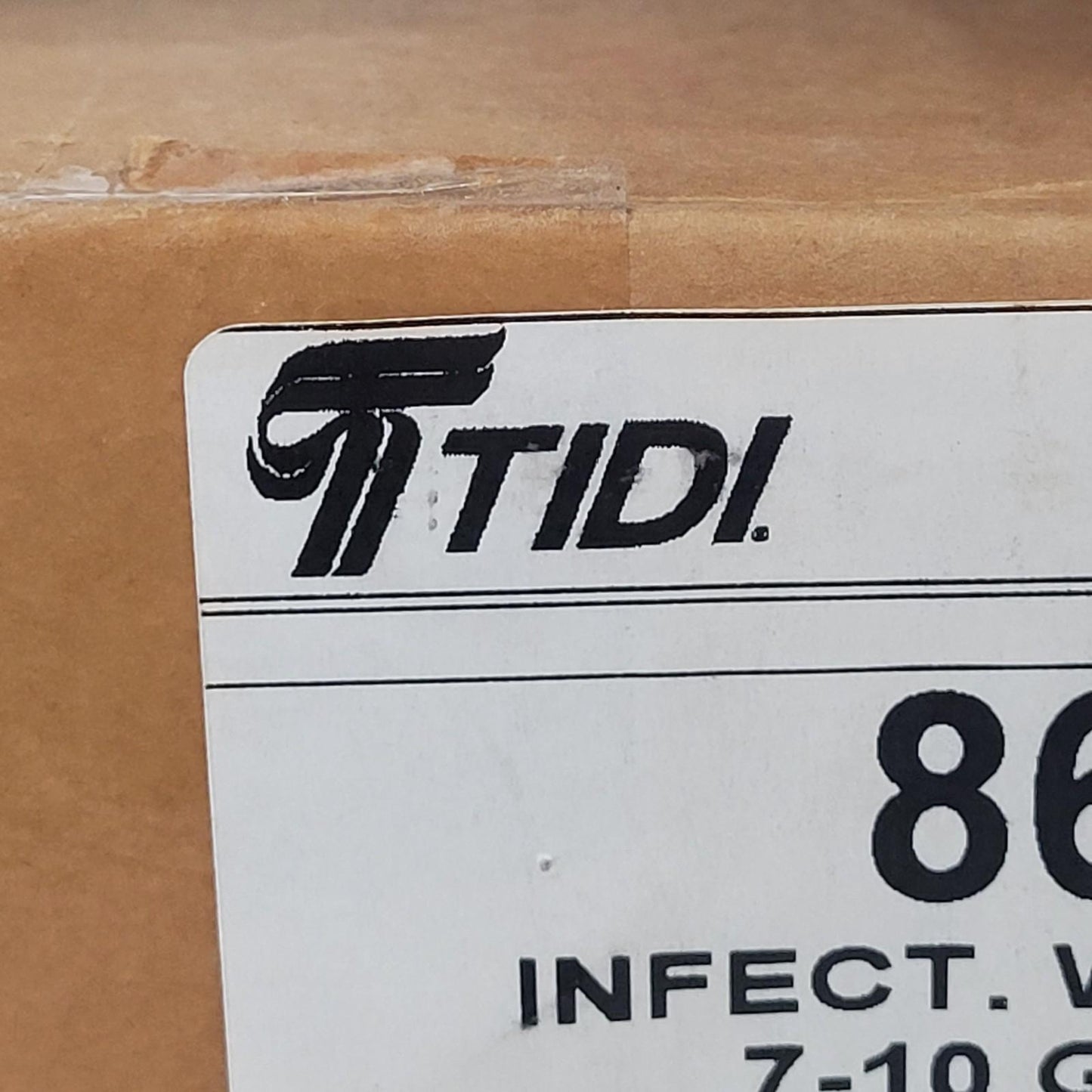 Tidi 8653 Infectious Waste Bag 7-10 Gallon 24"x24" Red Biohazard 150 Ct.