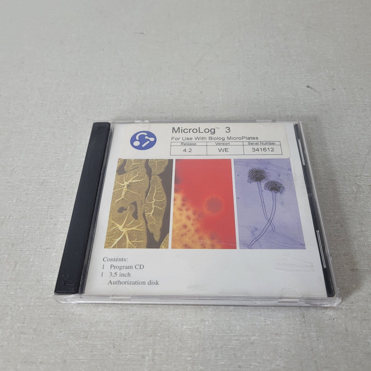 Biolog 341612 Microlog 3 Version 4.2 WE Program CD w/ Authorization Floppy Disk