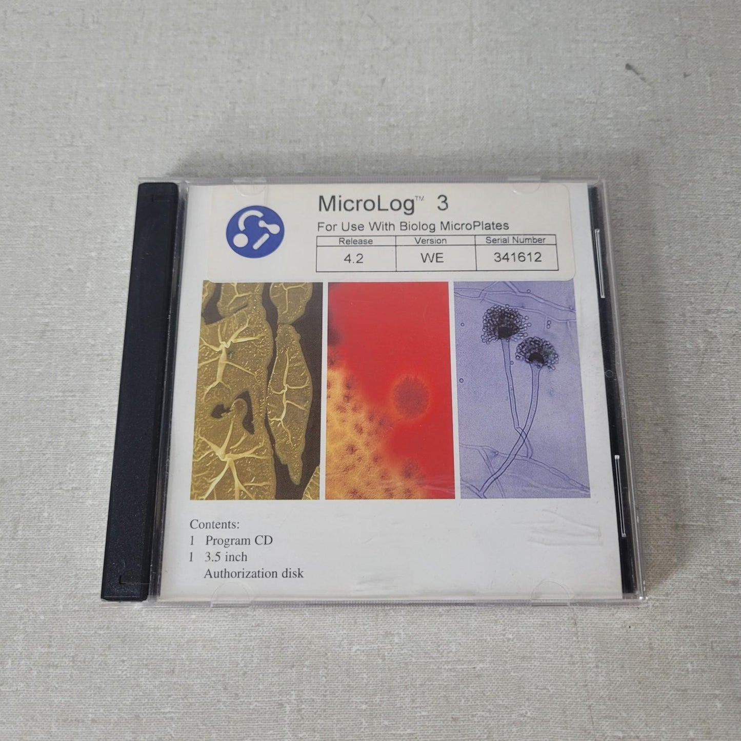 Biolog 341612 Microlog 3 Version 4.2 WE Program CD w/ Authorization Floppy Disk