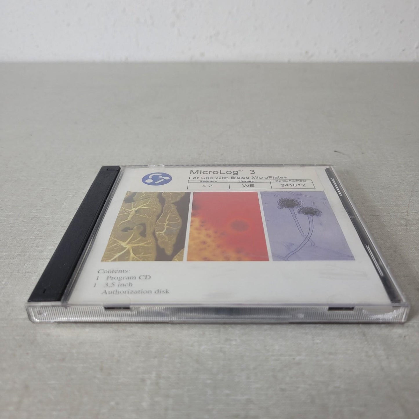 Biolog 341612 Microlog 3 Version 4.2 WE Program CD w/ Authorization Floppy Disk