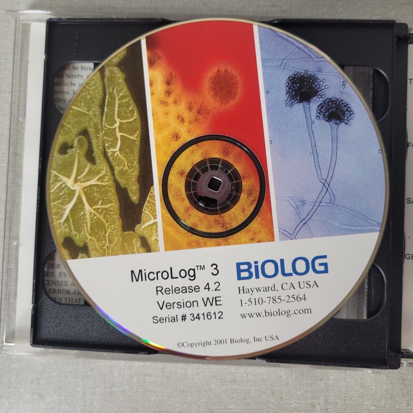 Biolog 341612 Microlog 3 Version 4.2 WE Program CD w/ Authorization Floppy Disk
