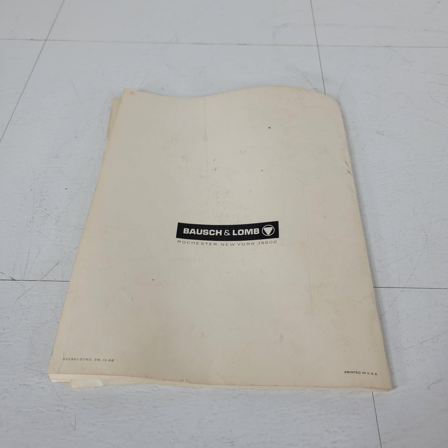 Vintage Bausch & Lomb Spectronic 20 Spectrophotometer Manual Third Edition