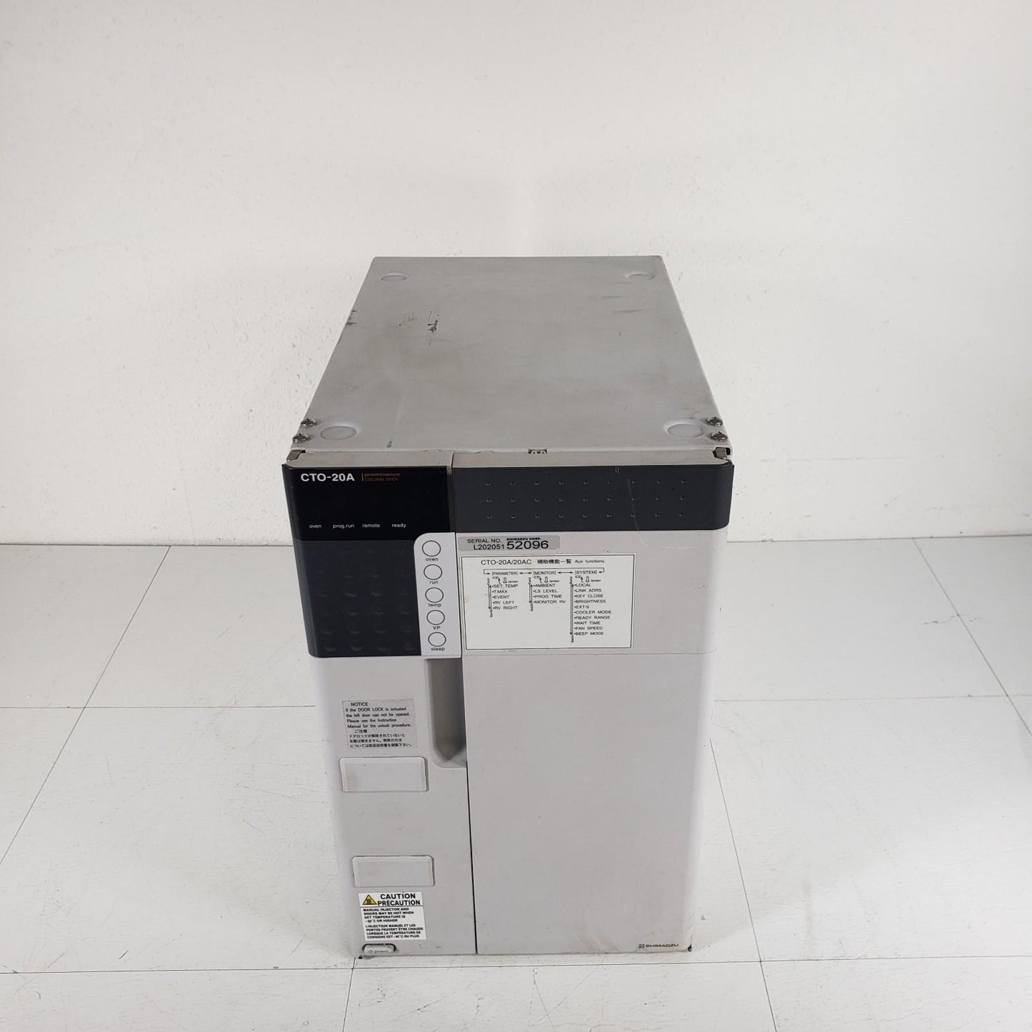 TESTED Shimadzu CTO-20A Prominence Column Oven 228-45009-32 HPLC Forced Air
