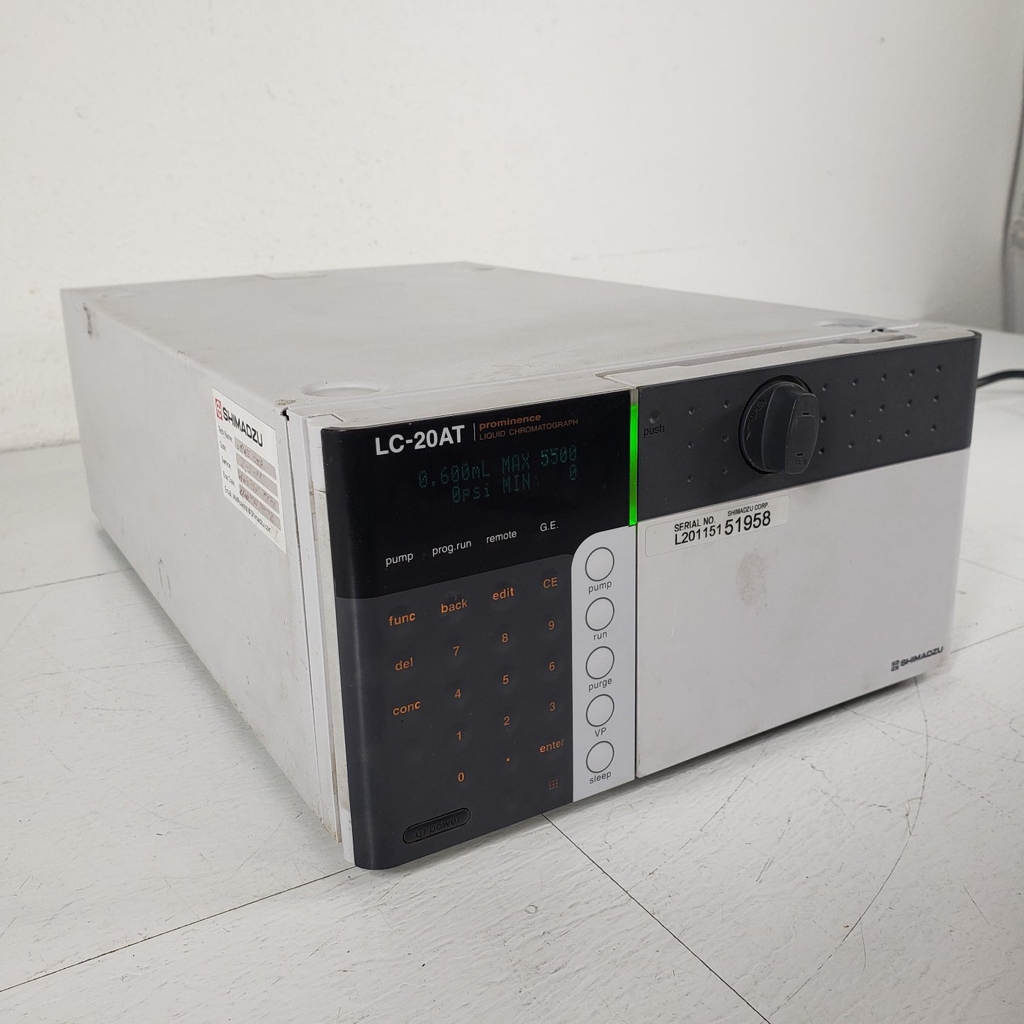 Shimadzu LC-20AT Prominence HPLC Liquid Chromatograph Pump 228-45001-32