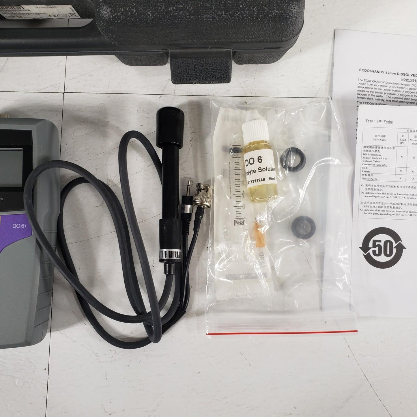 Thermo Eutech Oakton DO 6+ Dissolved Oxygen/Temp 54X002608C Portable Meter Kit