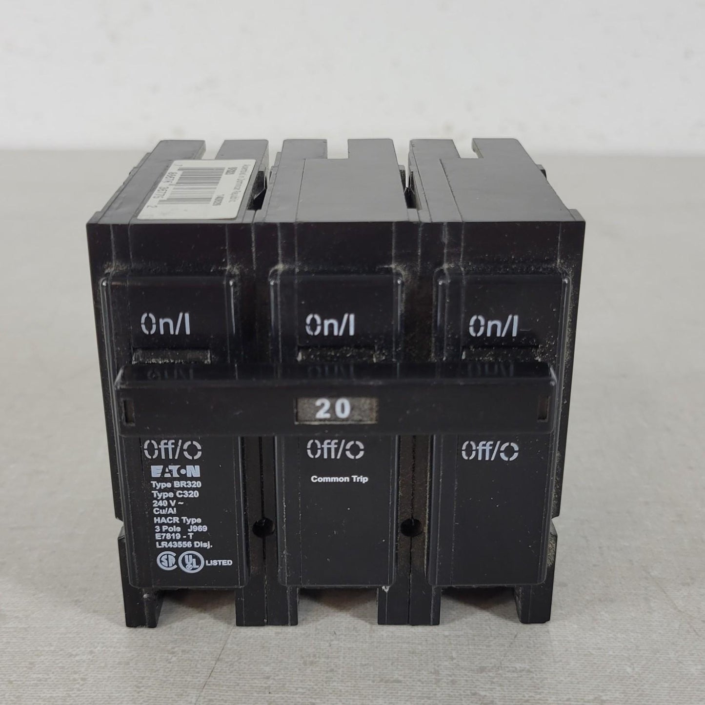 EATON BR320 C320 HACR Type Breaker Switch 240V Cu/Al 3 Pole
