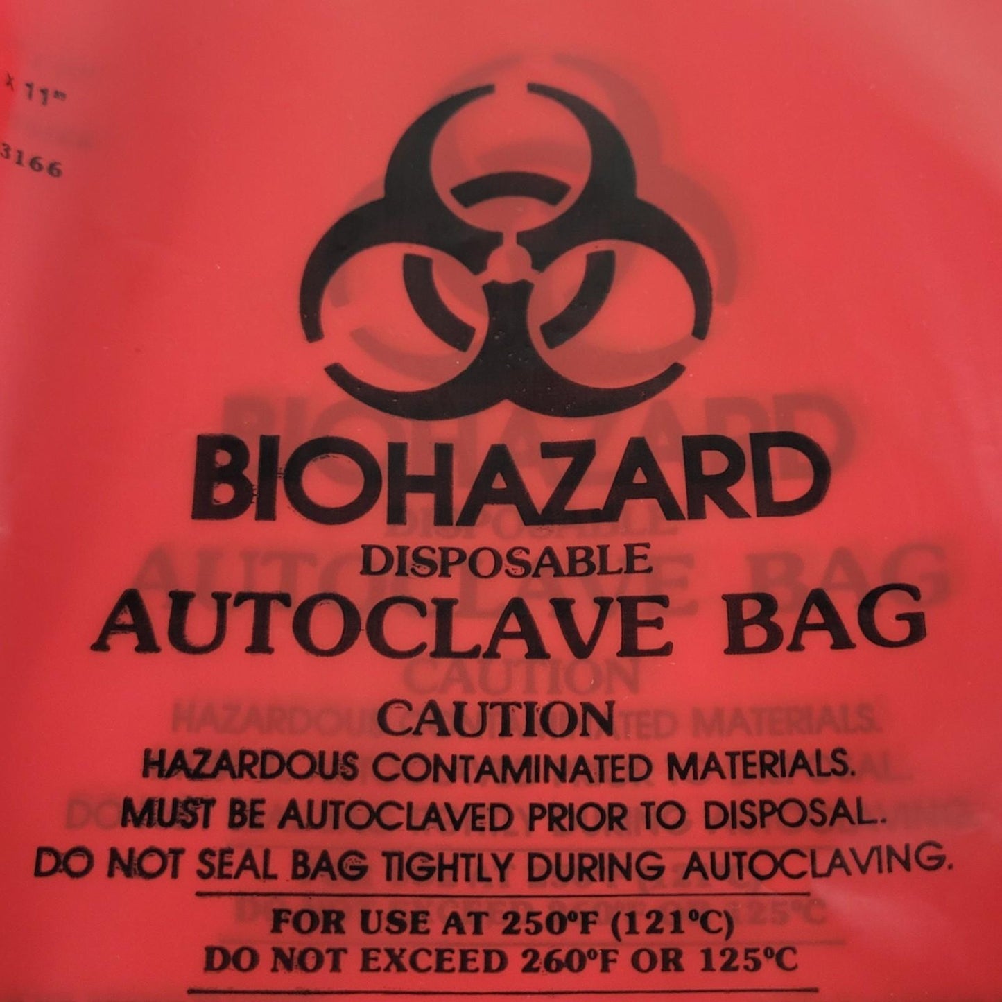 Scienceware 13166 Bel-Art Biohazard Disposable Autoclave Bag 8 1/2" X 11" 175 ct