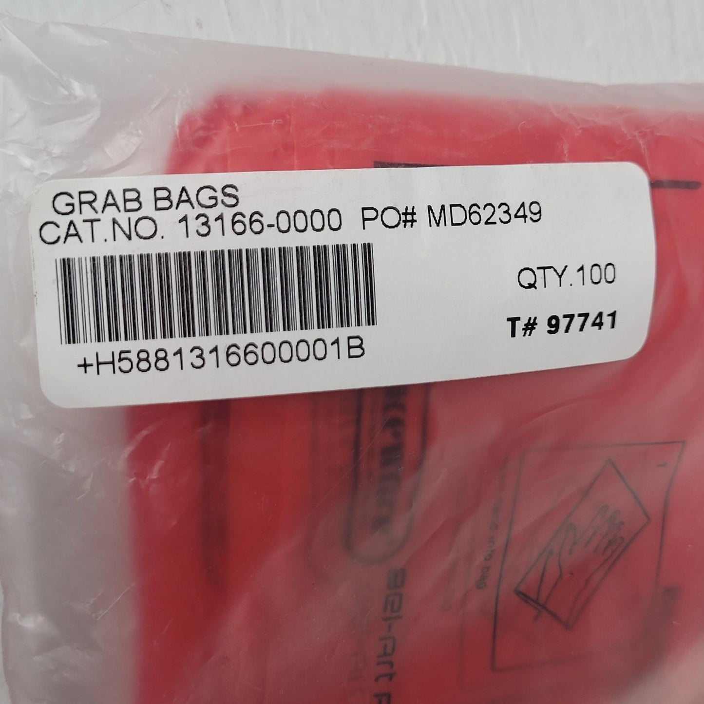 Scienceware 13166 Bel-Art Biohazard Disposable Autoclave Bag 8 1/2" X 11" 175 ct