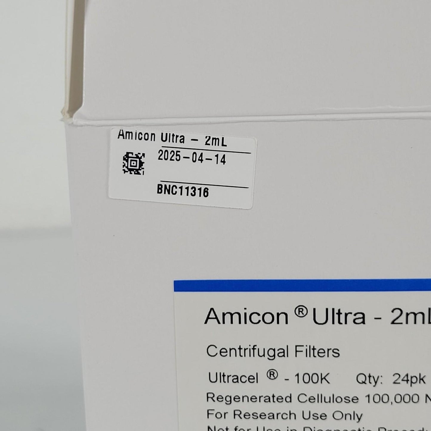 Millipore UFC210024 Amicon Ultra 2mL Centrifugal Filters Ultracel-100K 19 ct