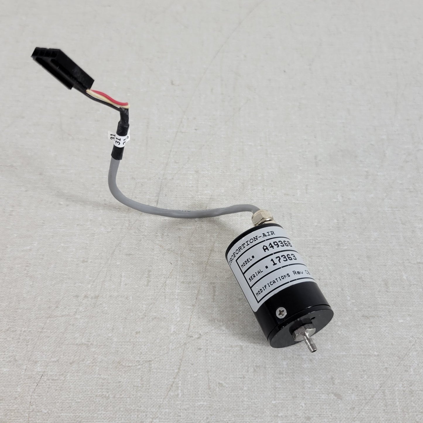 Proportion Air A49368 Rev CB High Pressure Transducer 4 Pin Connector 1/8" Hose