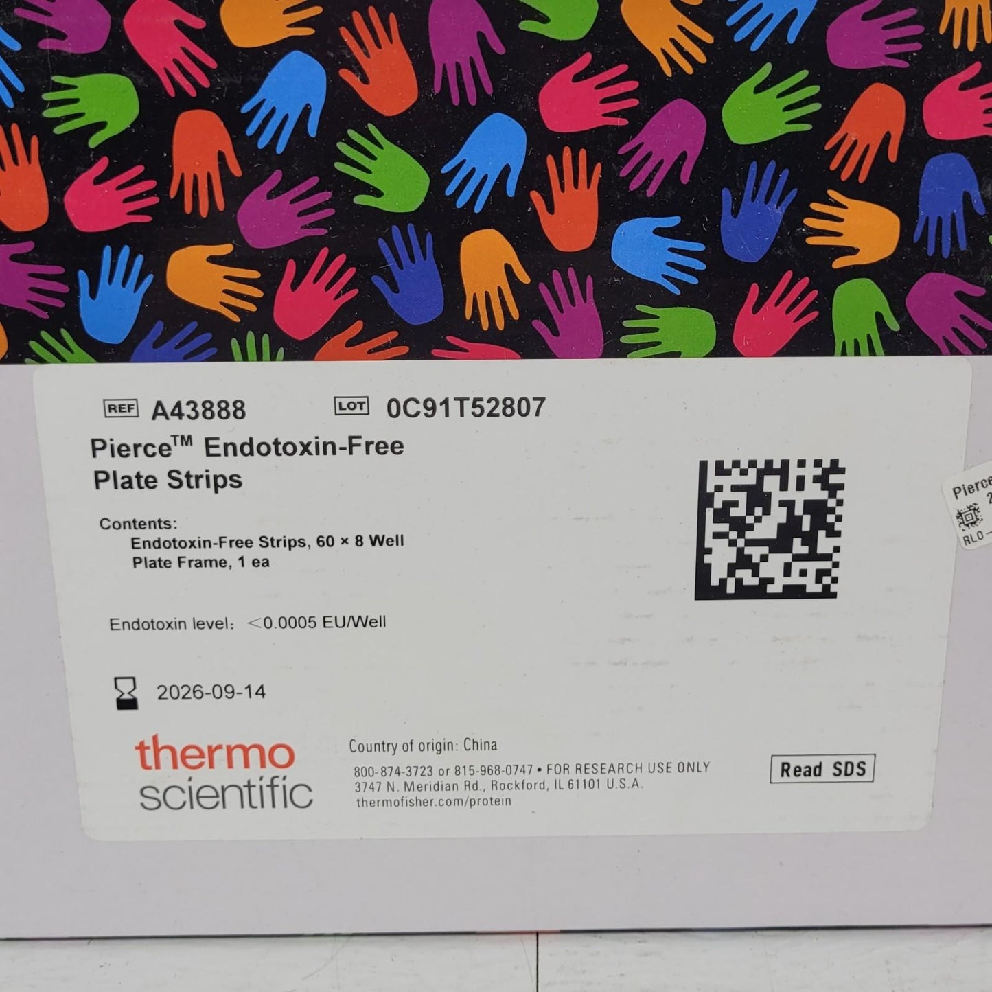 Thermo A43888 Pierce Endotoxin-Free Plate Strips 60x8 Well & Plate Frame
