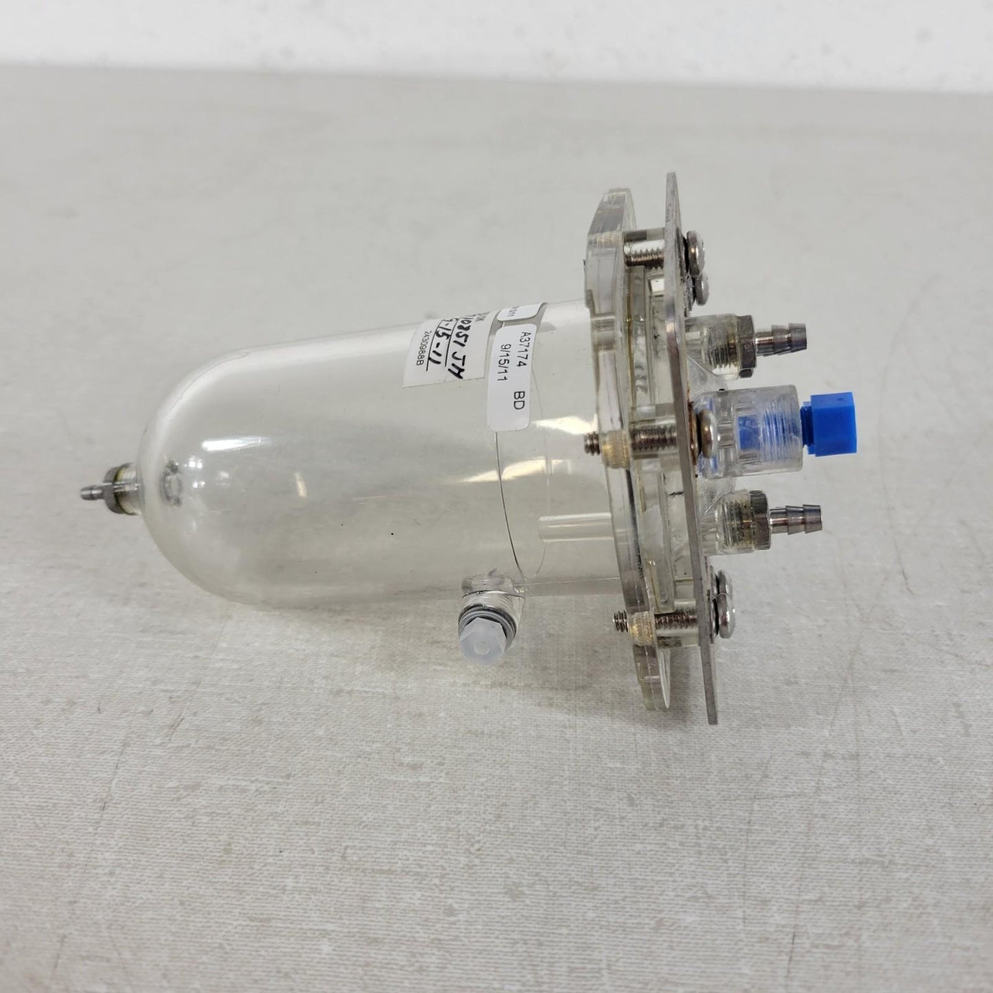 Beckman Coulter Pressure Chamber Bowl A37174 Used Clean Multi Port Hose Fittings