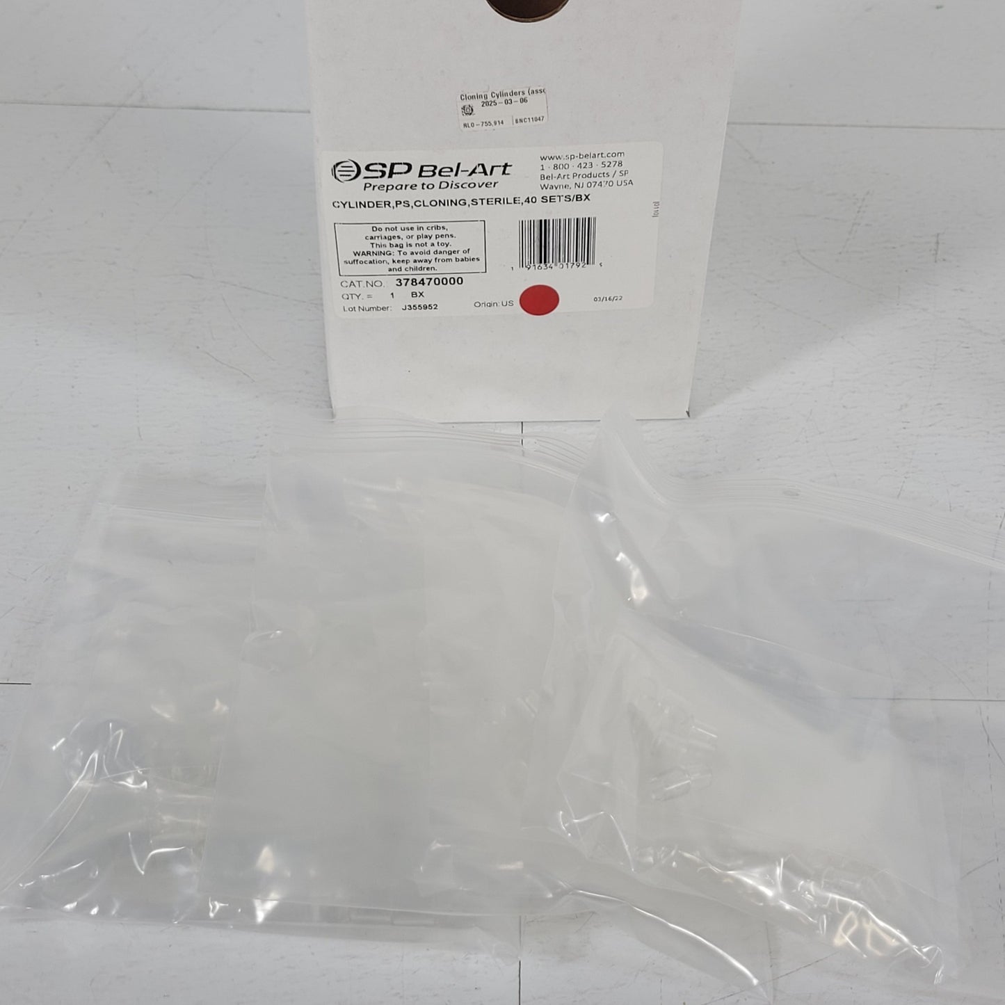 SP Bel-Art 378470000 Cloning Cylinders Sterile 40ea of 37847-0100, -0200, 0300